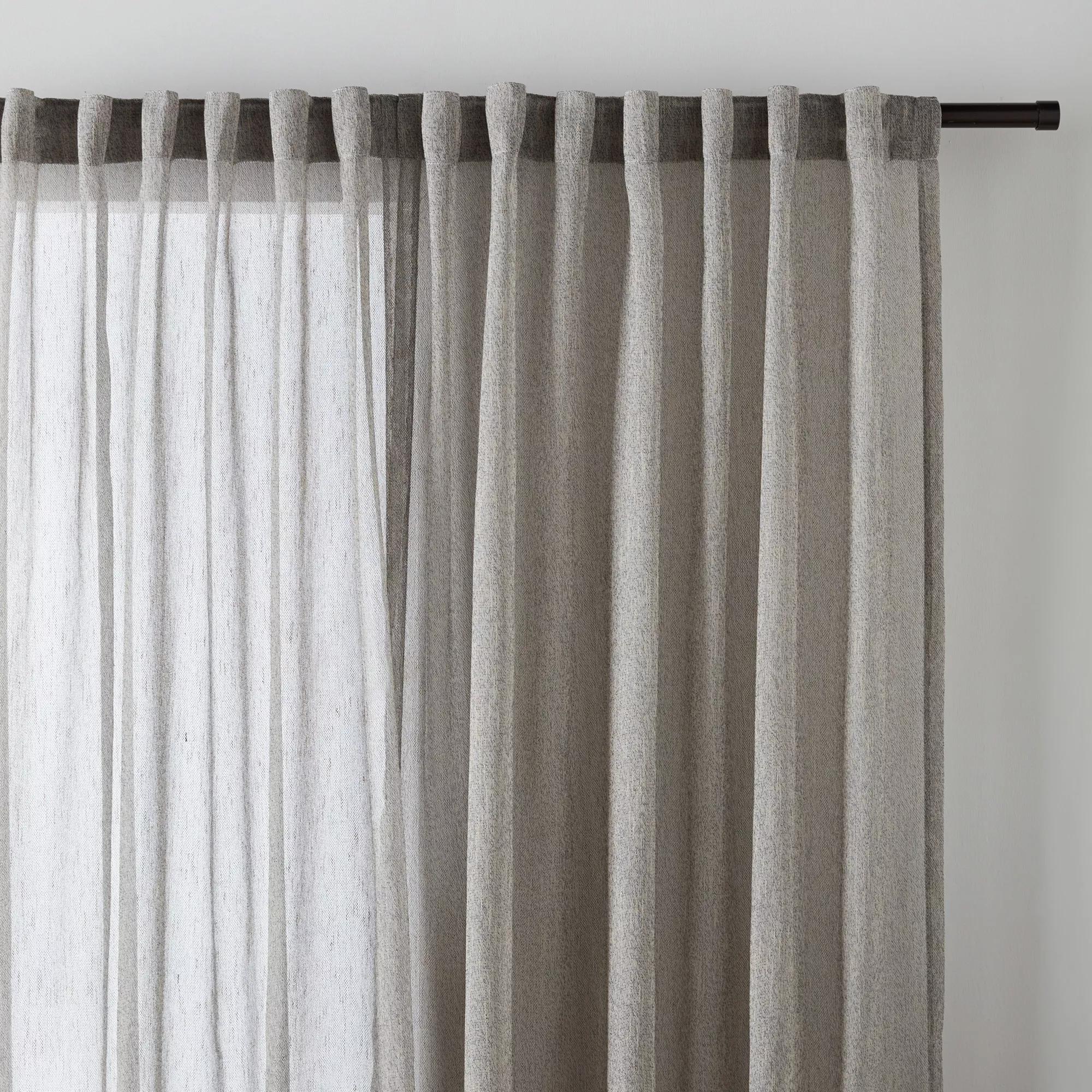 Grey Eneca Back-Tab/Rod-Pocket Curtain - Image 7