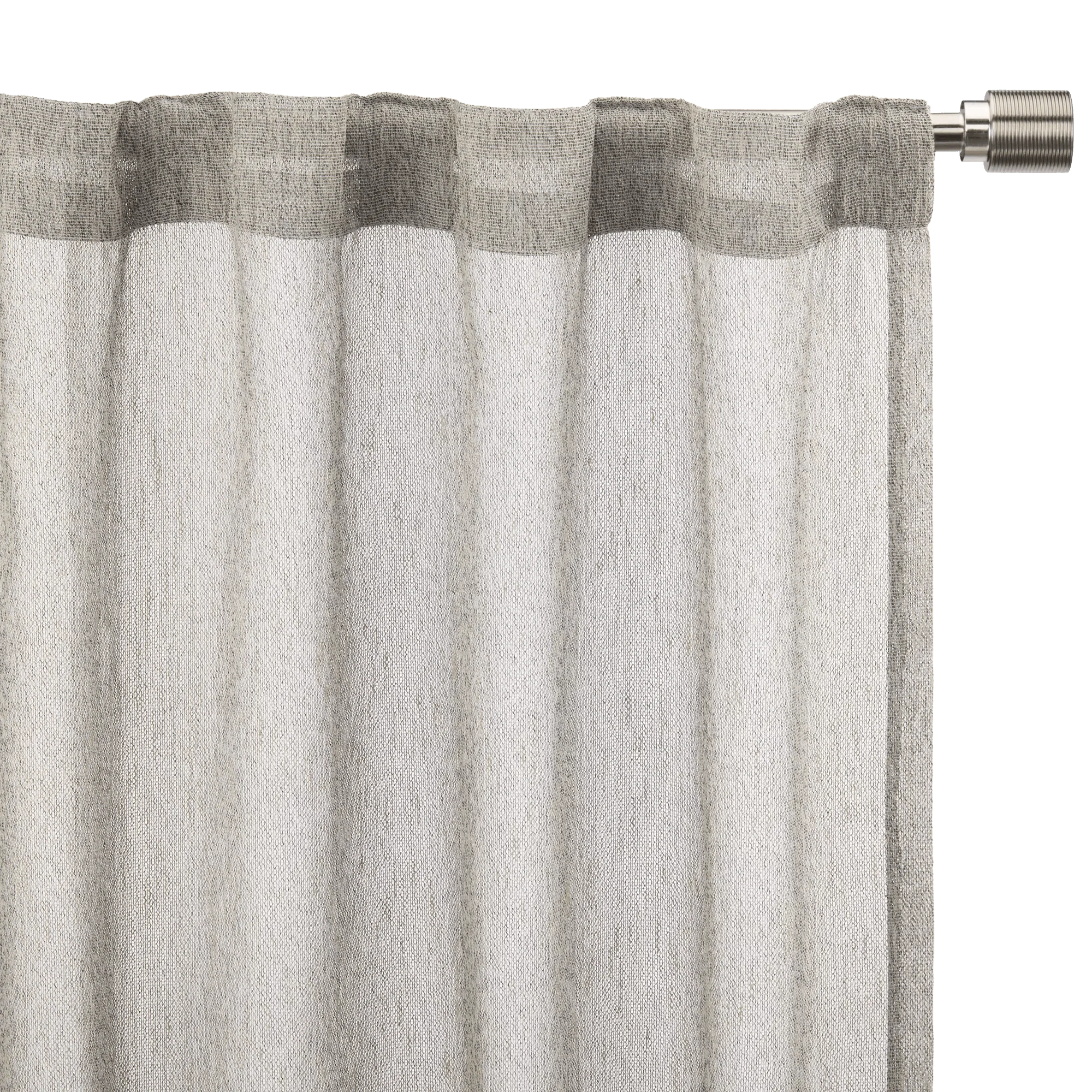 Grey Eneca Back-Tab/Rod-Pocket Curtain - Image 9