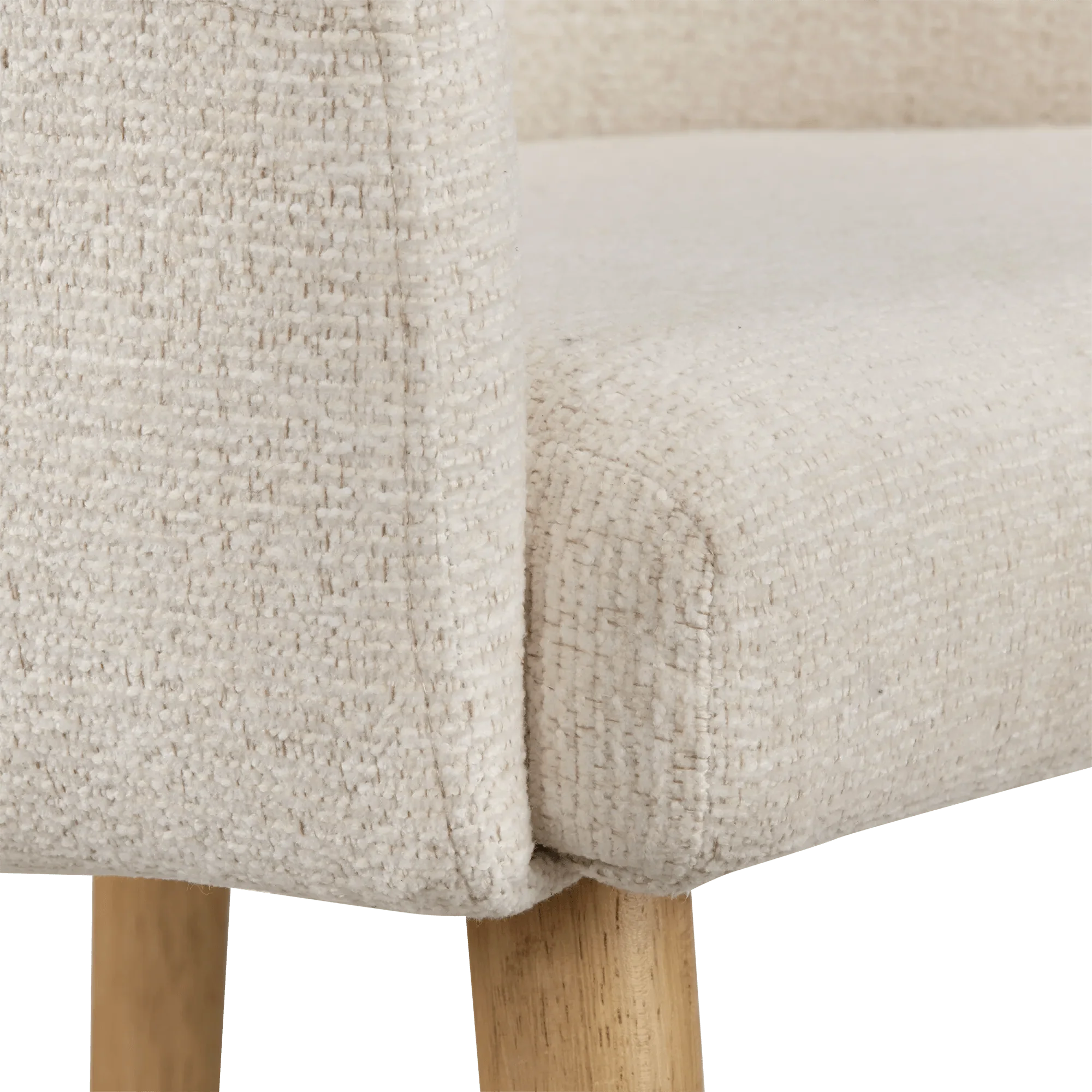 Fabric and Mango Wood Accent Chair - Image 2