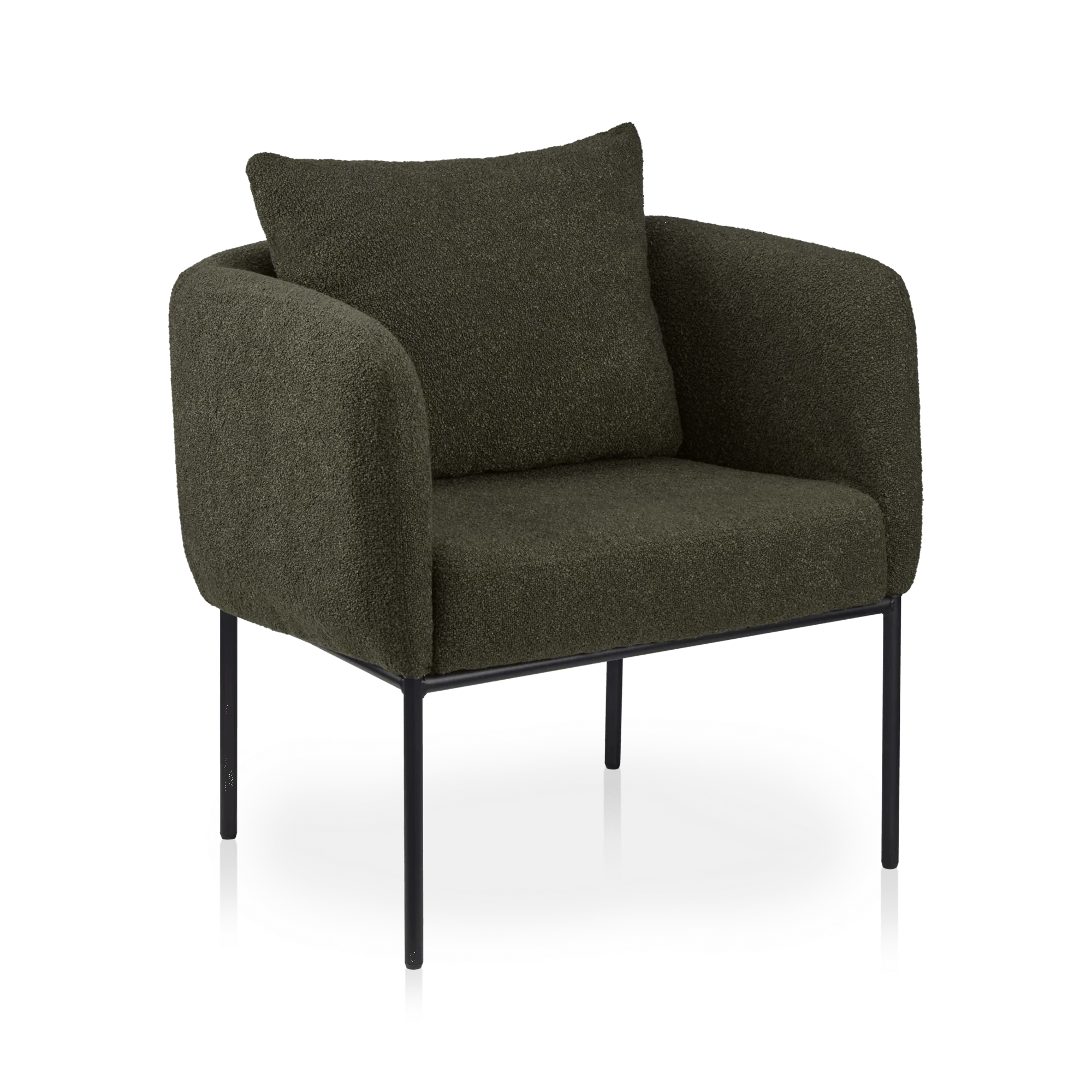 Fabric and Metal Accent Chair