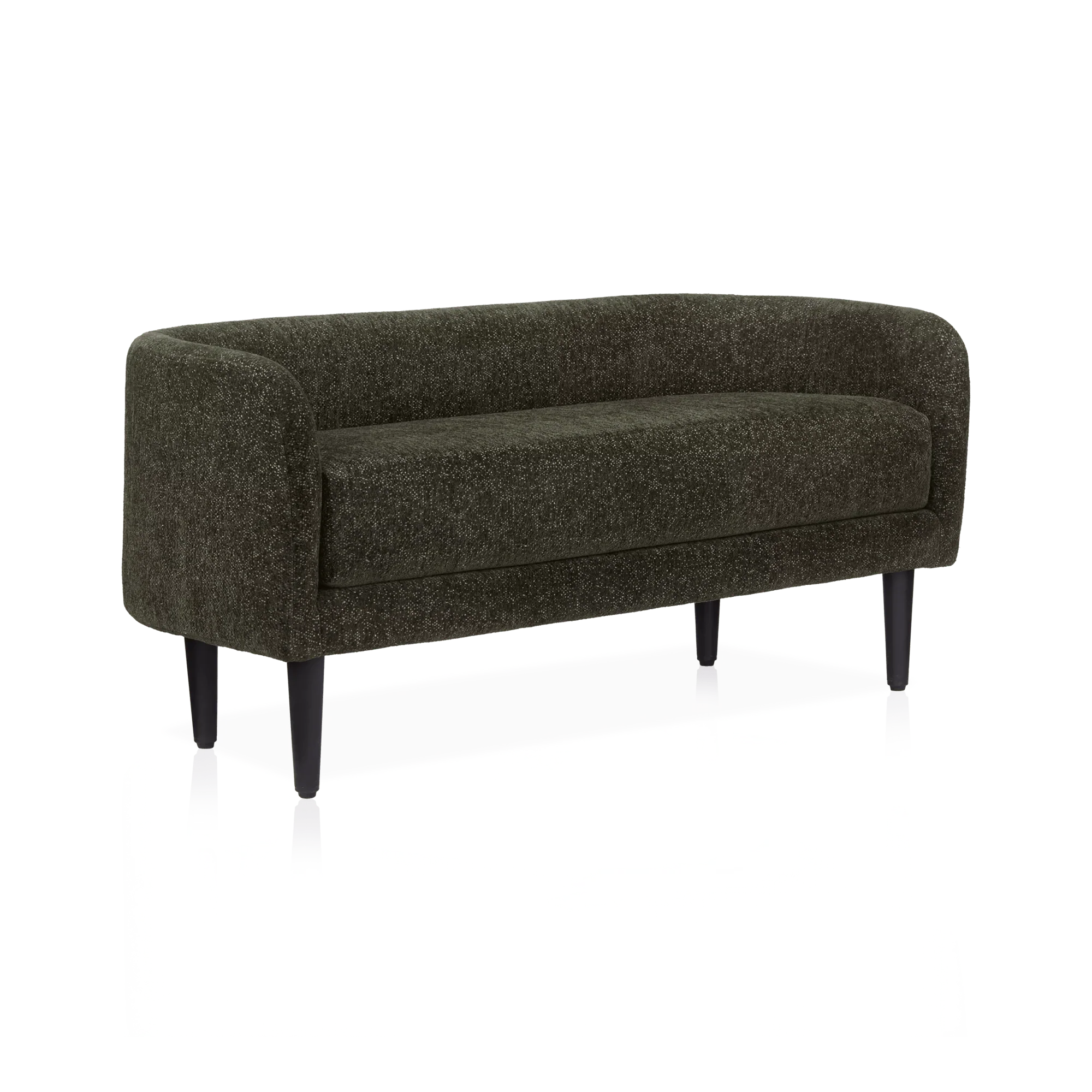 Fabric and Metal Bench