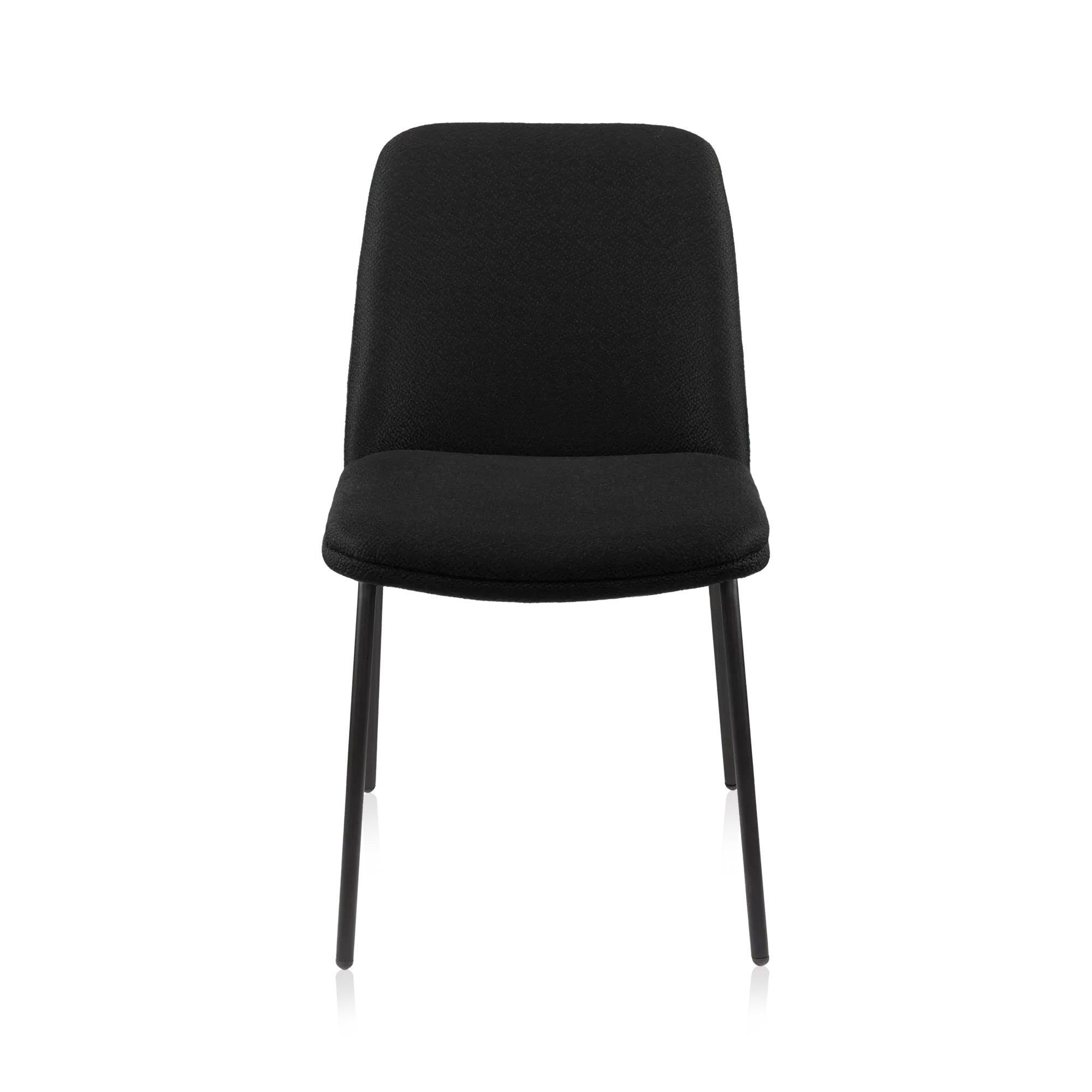 Black Fabric and Metal Dining Chair - Image 4