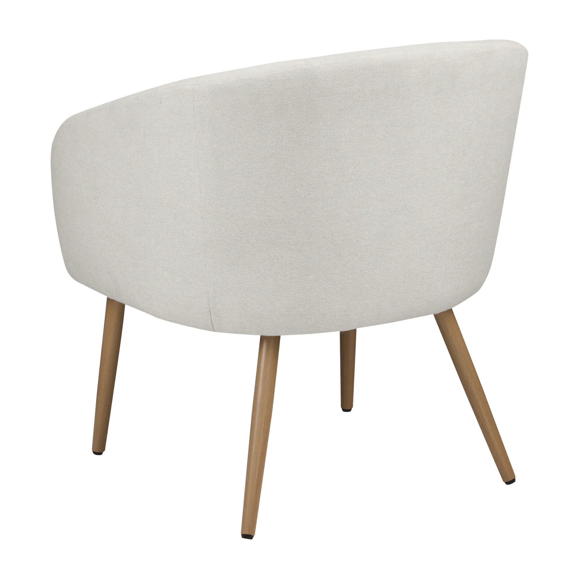 Fabric and Metal Wood Effect Accent Chair - Image 2