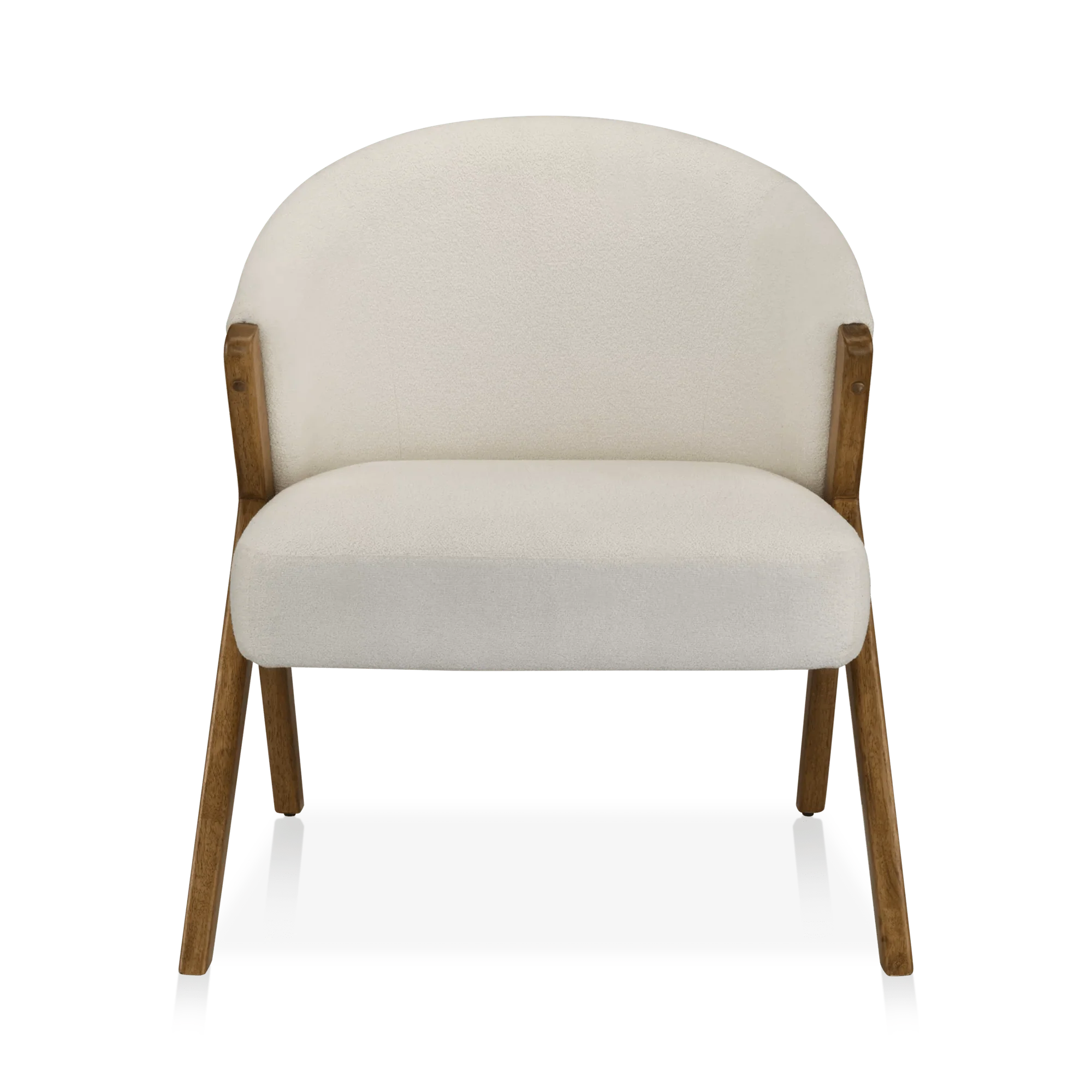 Fabric and Wood Accent Chair - Image 2
