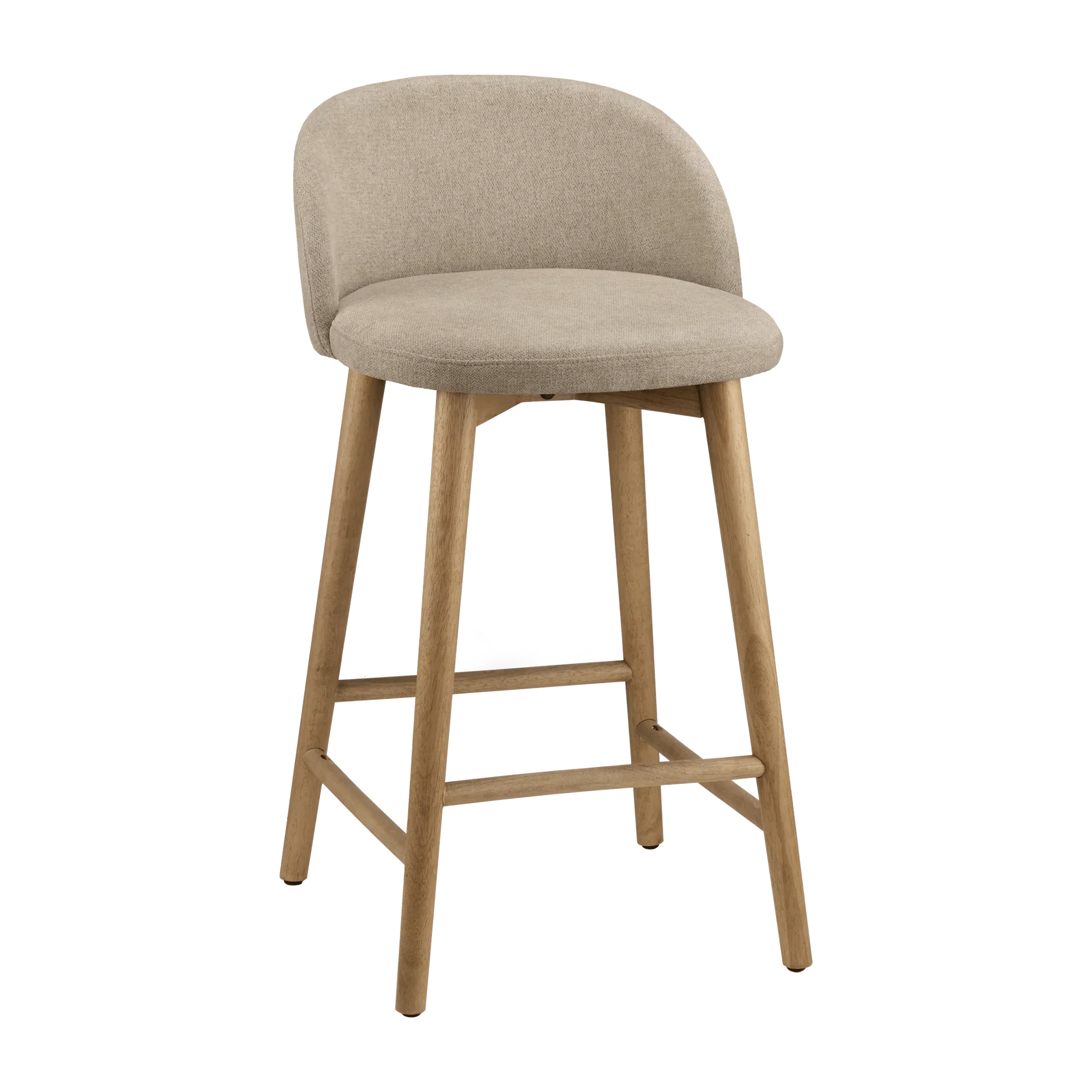 Fabric and Wood Stool