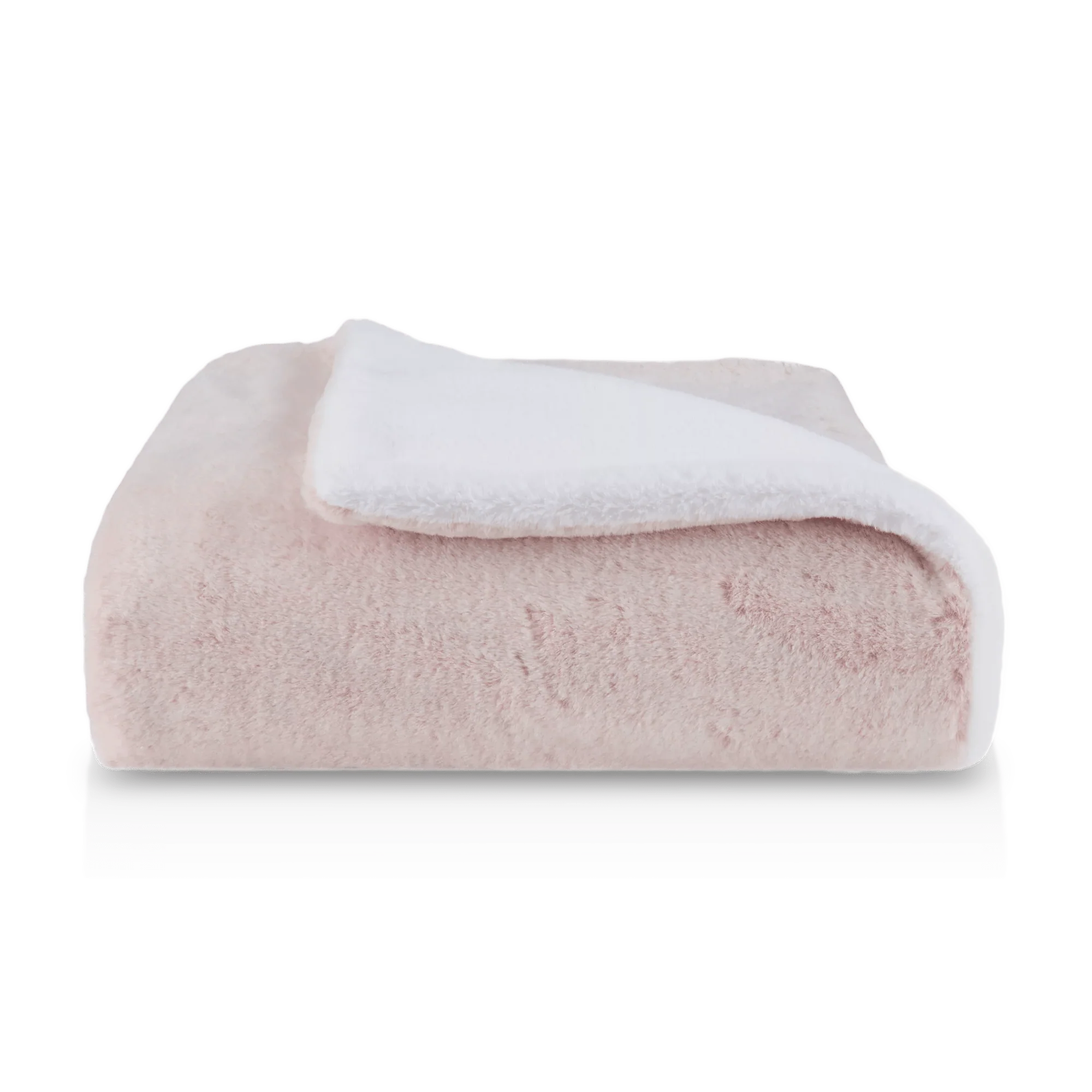 Pink Faux Fur Throw