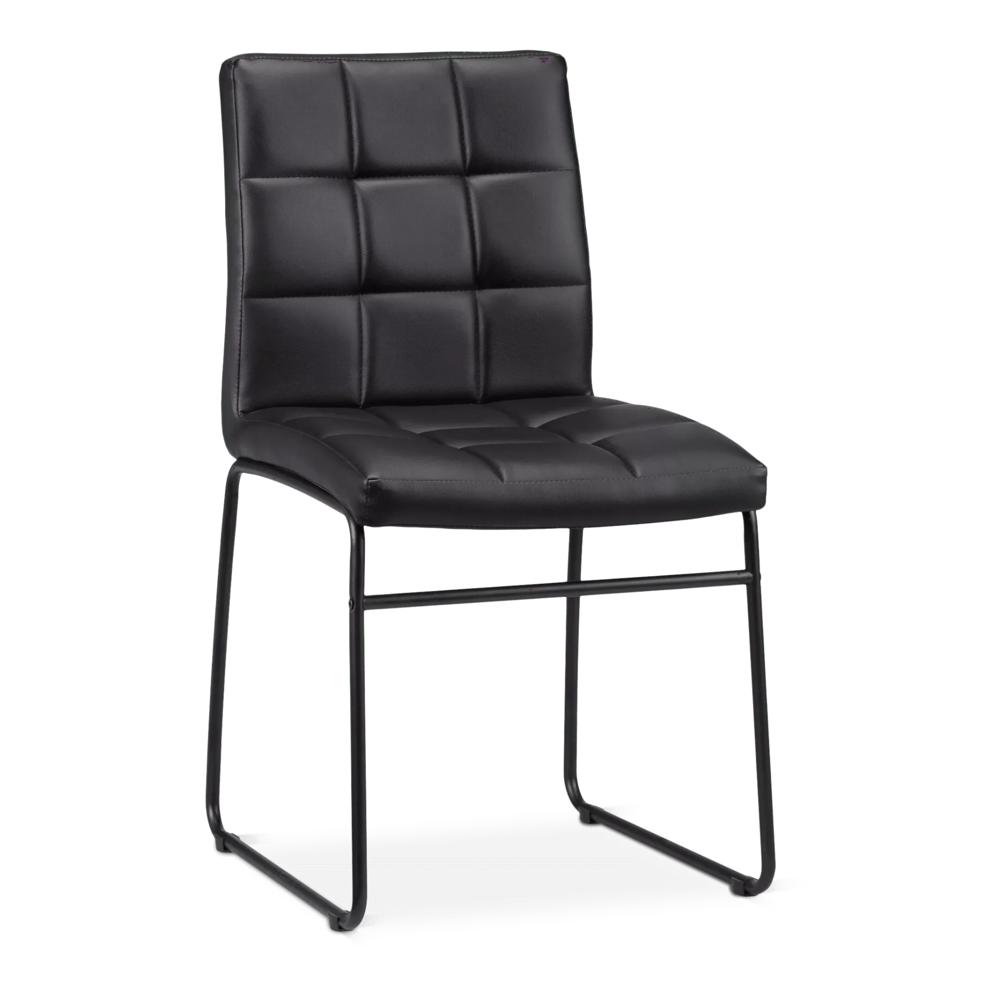 Faux Leather and Metal Dining Chair