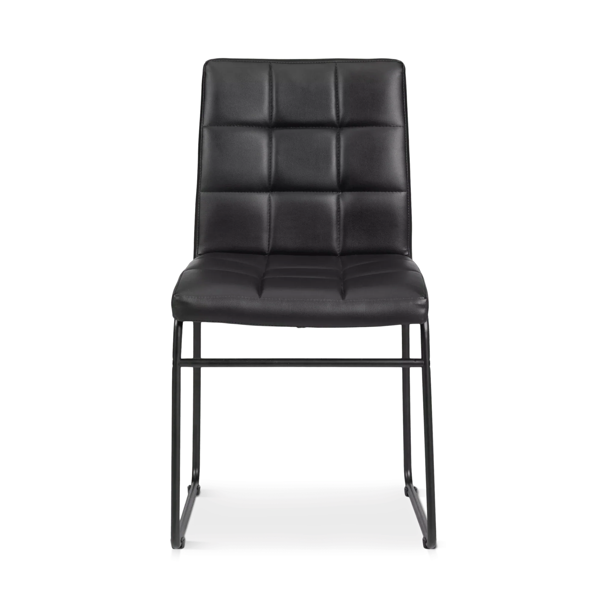 Faux Leather and Metal Dining Chair - Image 5