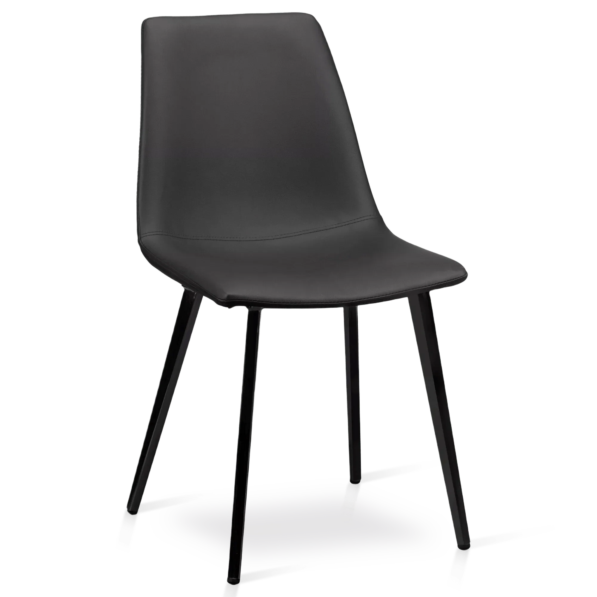 Faux Leather and Metal Dining Chair