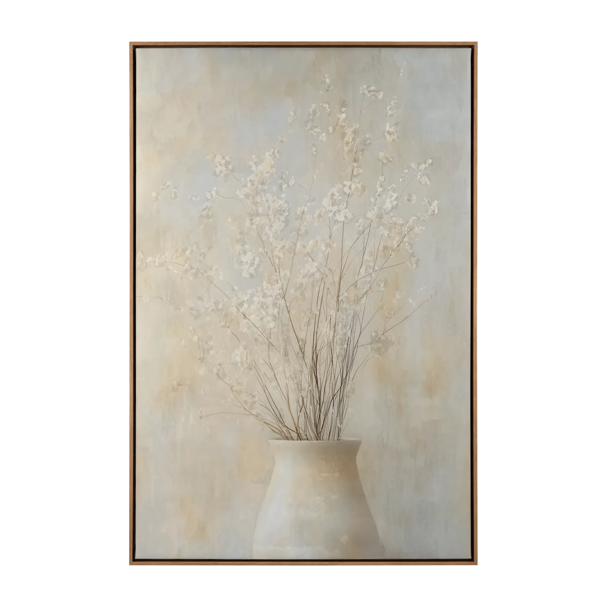 Floral Wall Art with Wood Frame 24x36