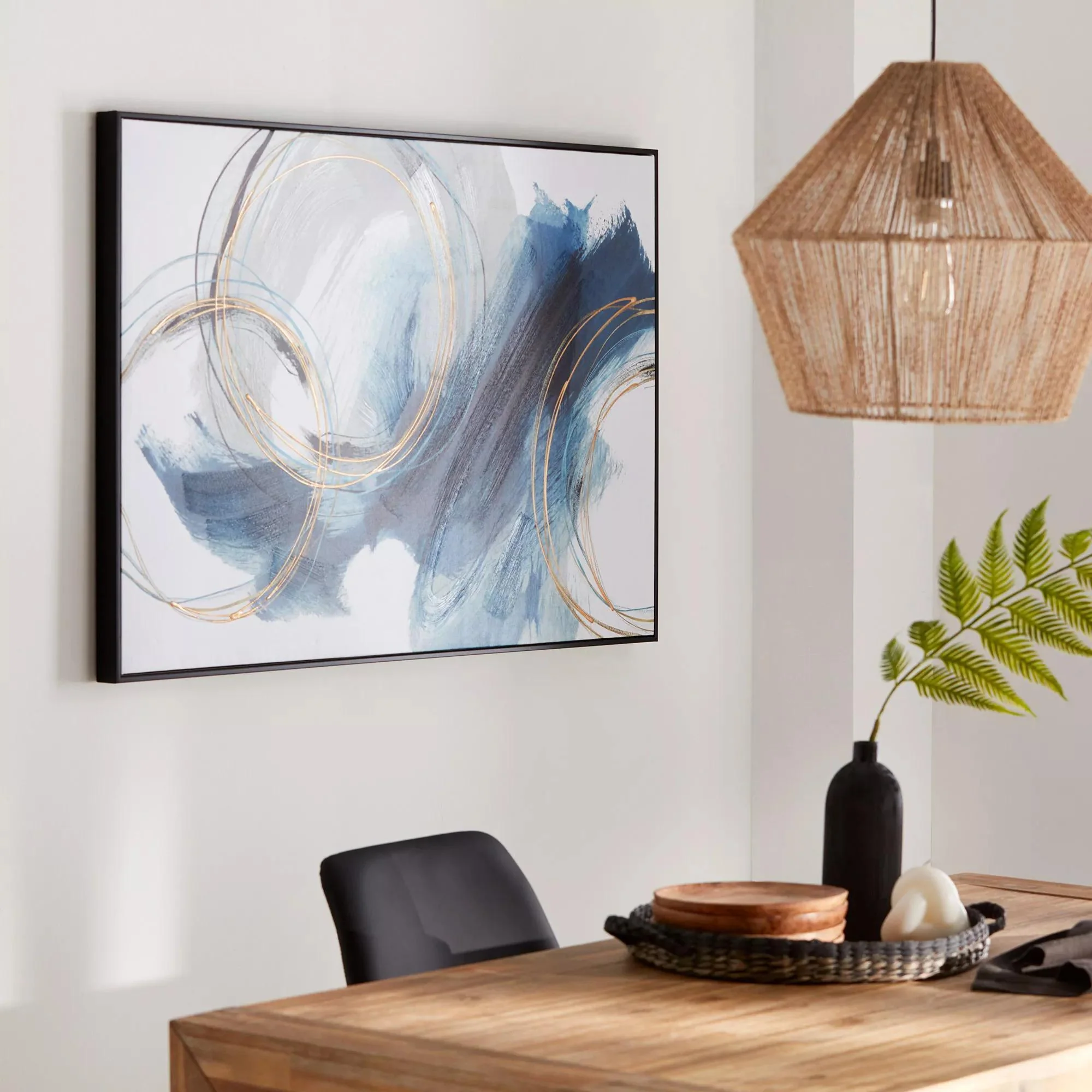 Gel-Embellished Abstract Framed Art - Image 2