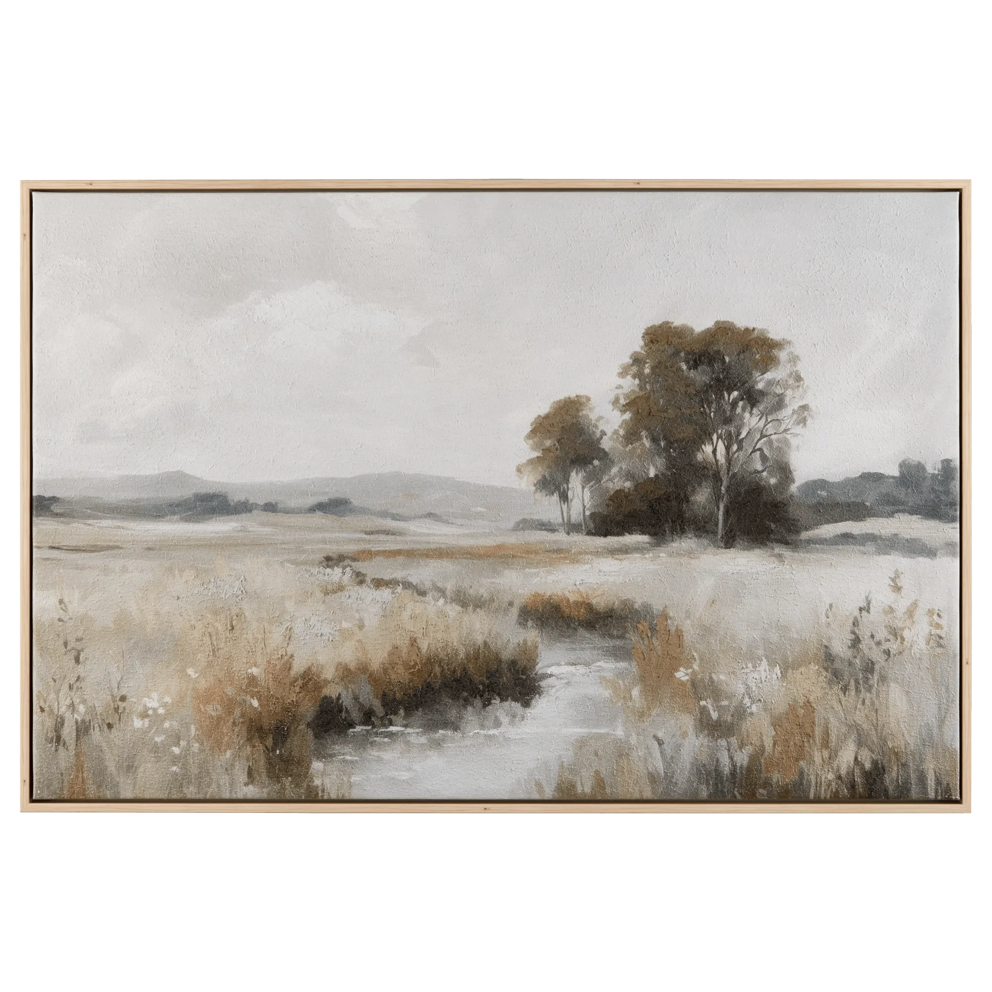 Gel-Embellished Beautiful Landscape Framed Art