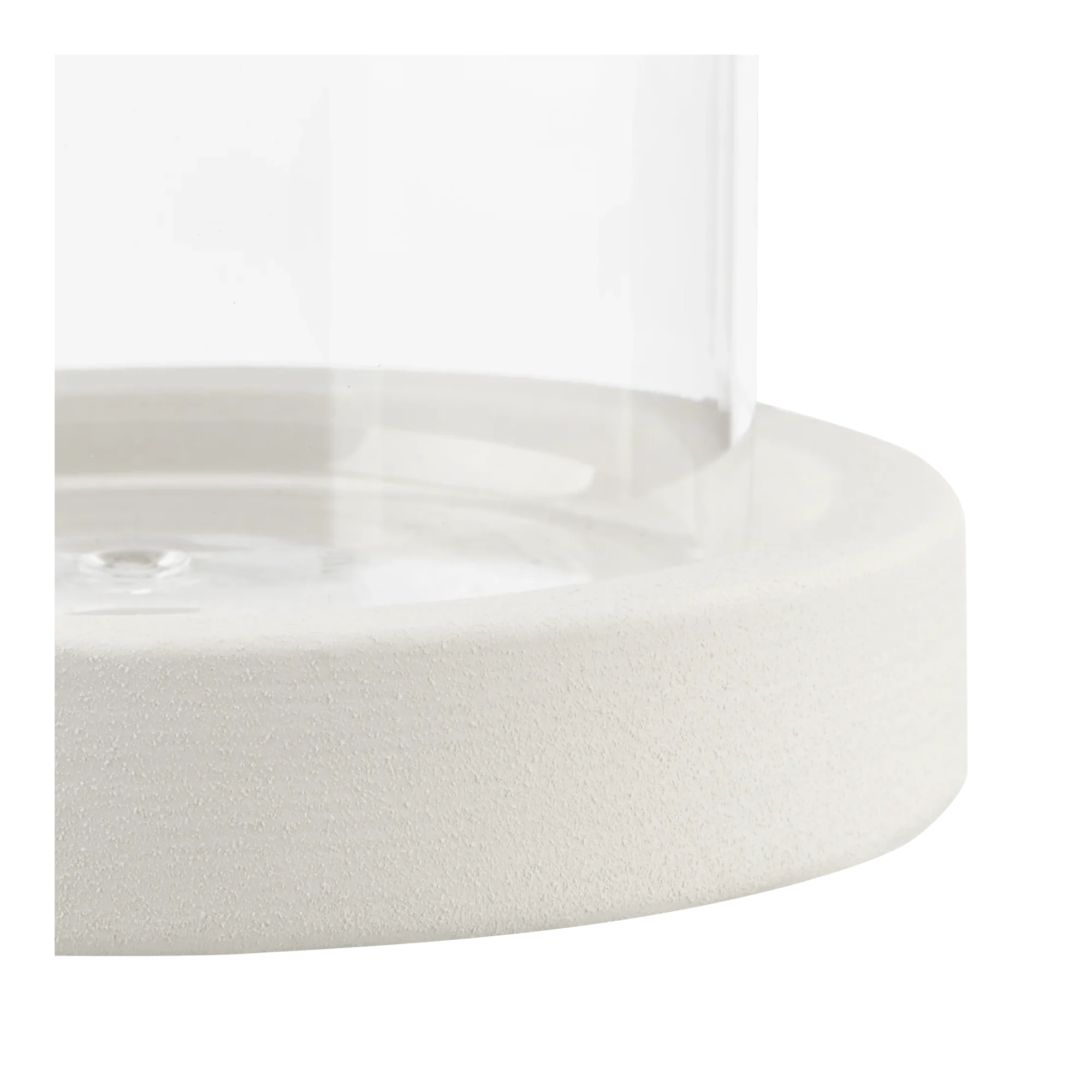 Glass Candle Holder with Ceramic Base - Image 2