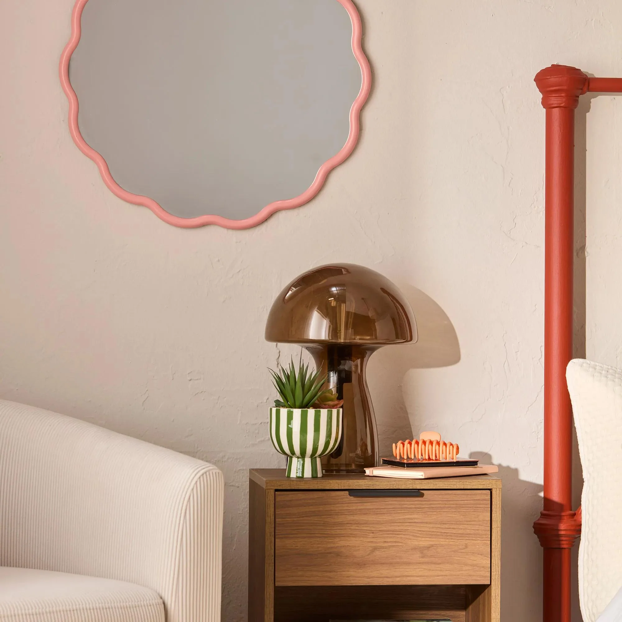 White Scalloped Mirror - Image 4