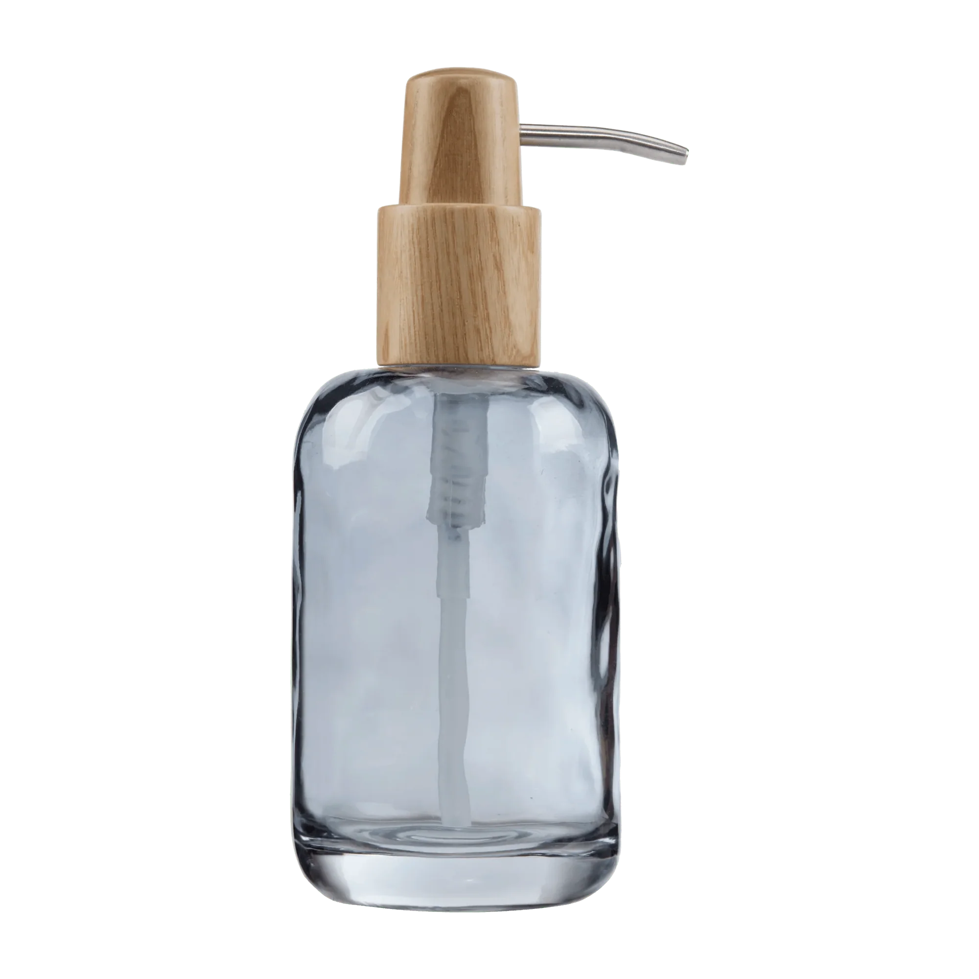 Glass Soap Dispenser With Bamboo Lid