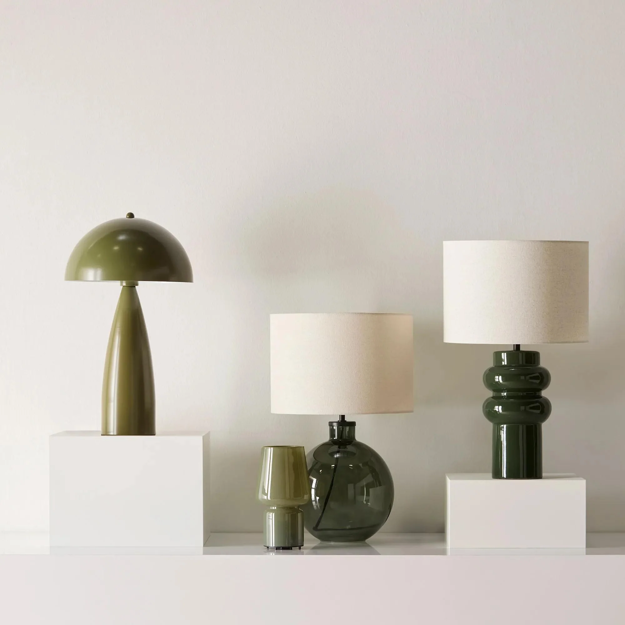 Khaki Glass Table Lamp - Image 2