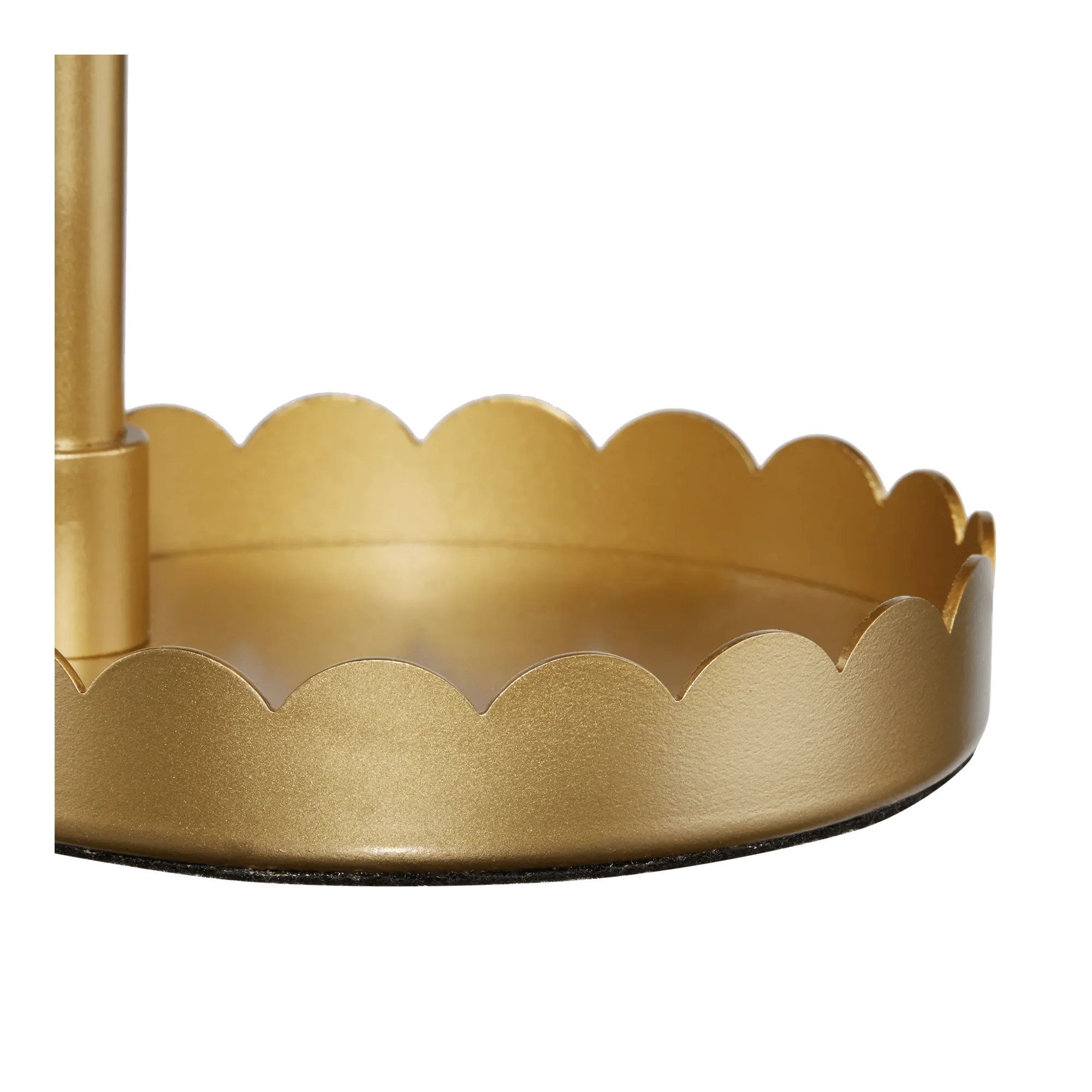 Gold Table Lamp With Scalloped Base - Image 6