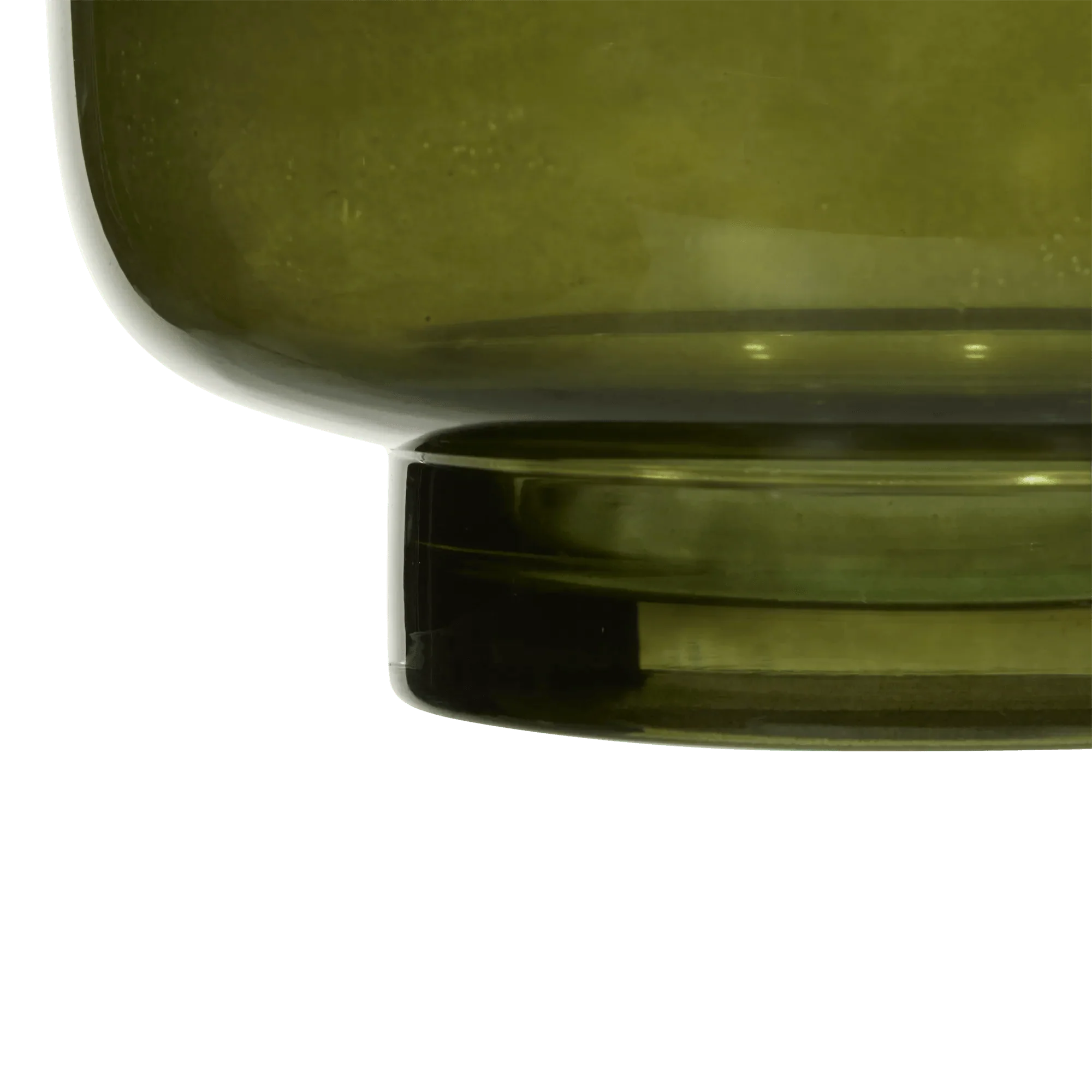 Green Glass Pillar Candle Holder - Image 5