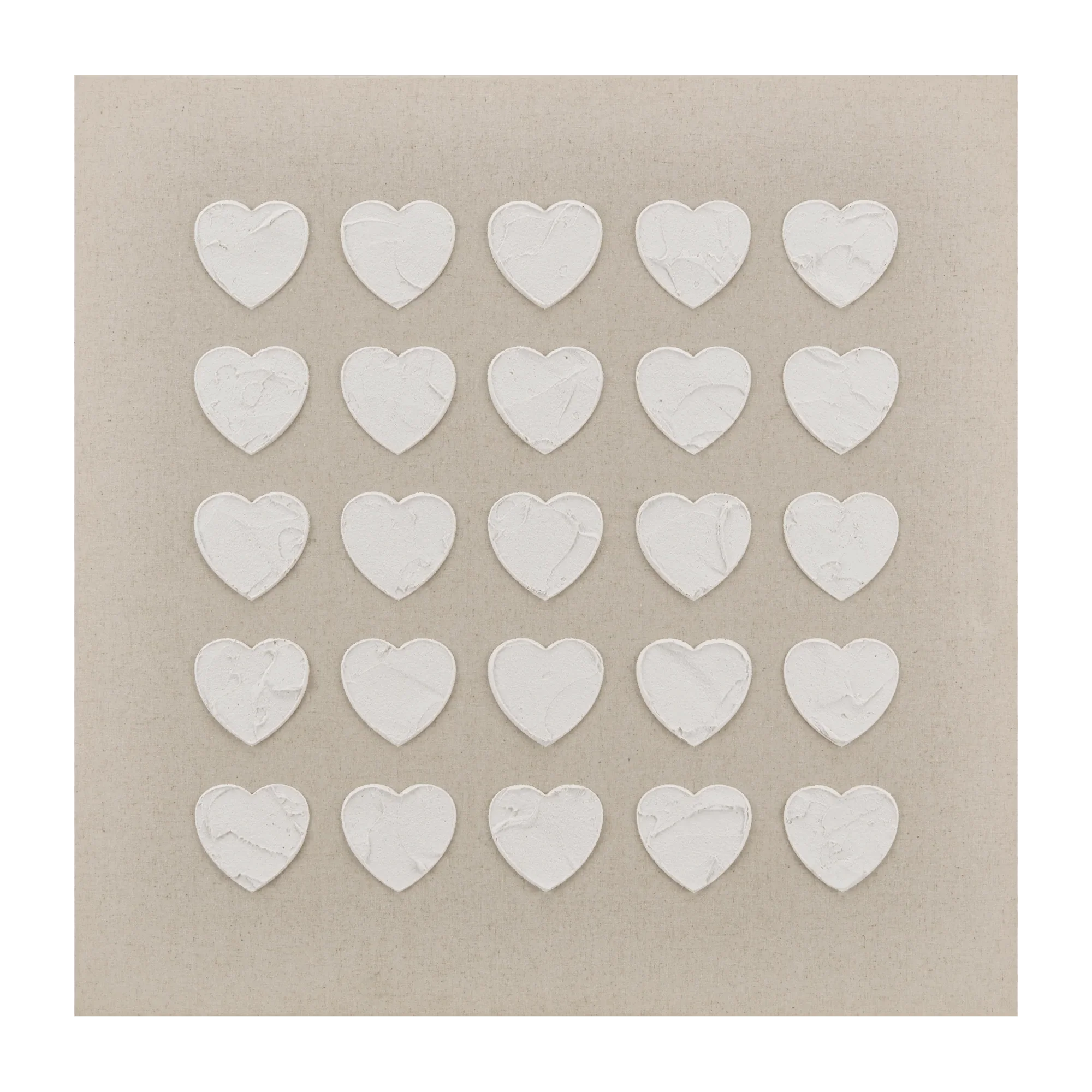 Hearts on Linen Canvas