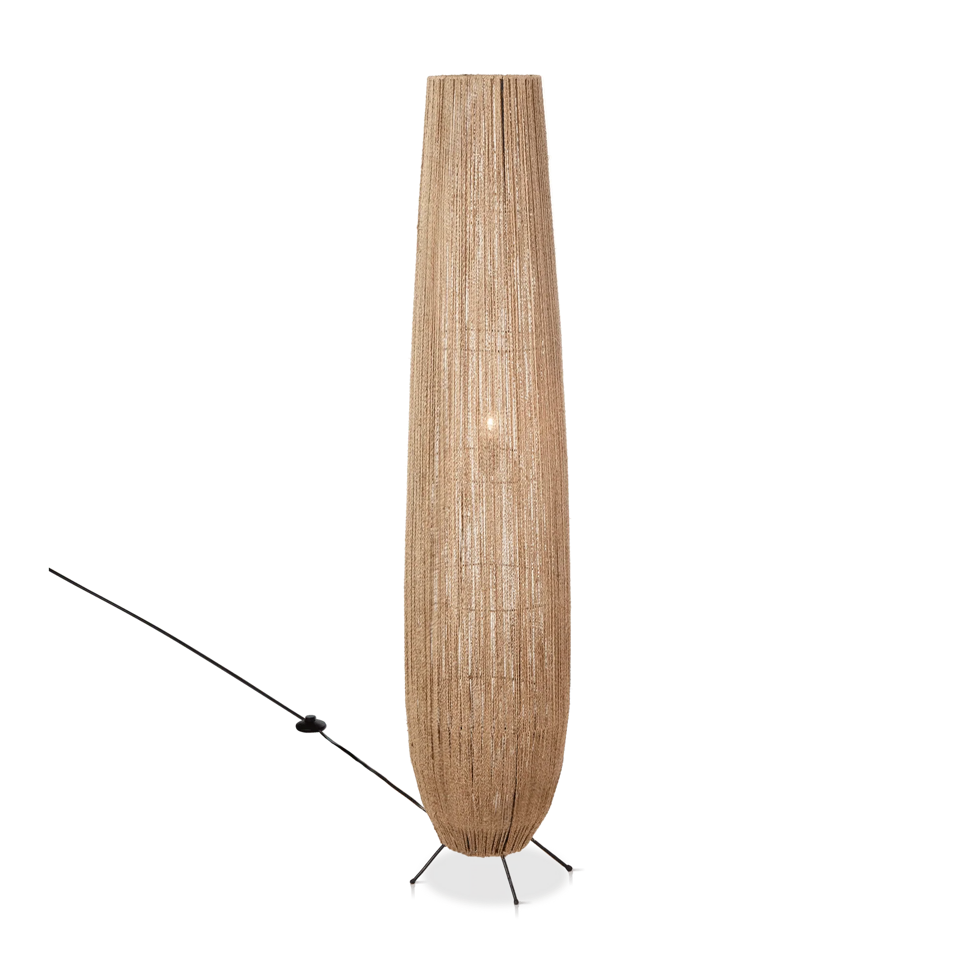 Hemp Rope Tube Floor Lamp - Image 2