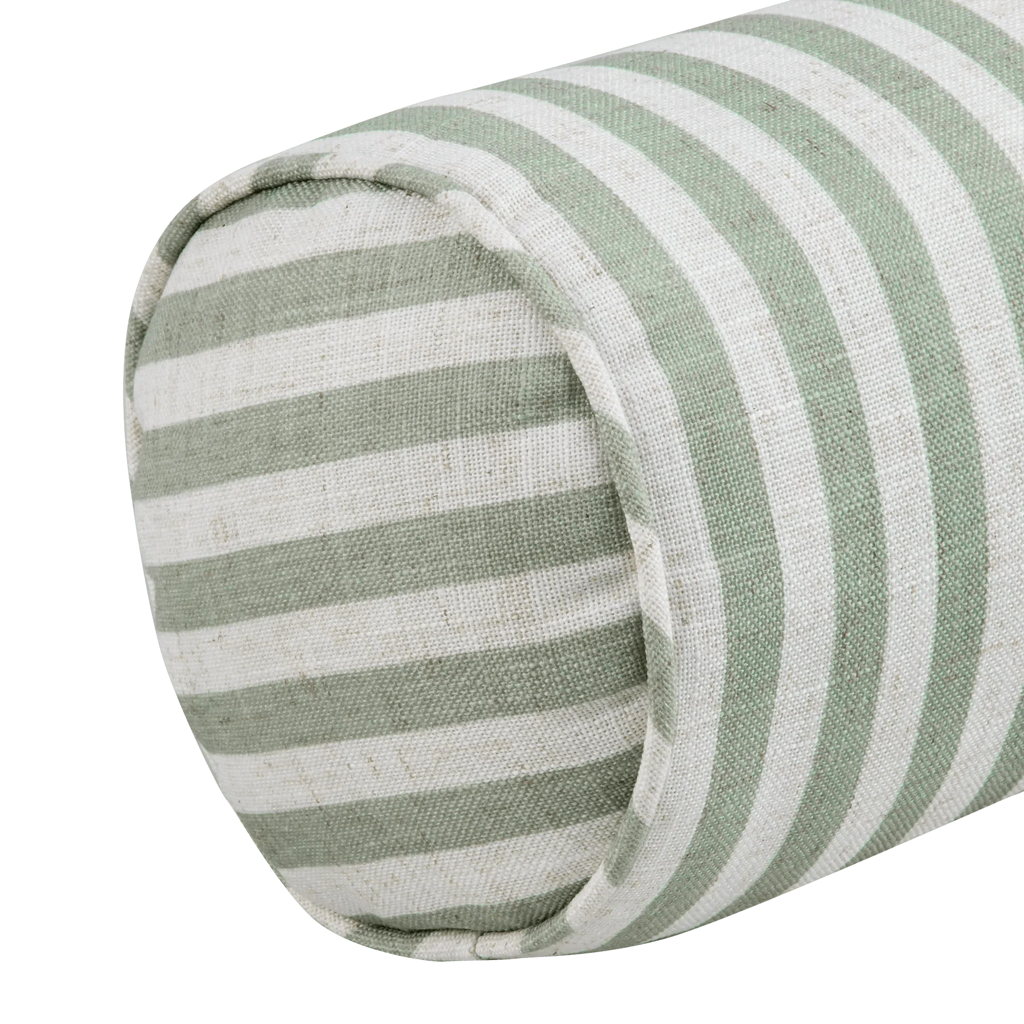 ILLA Green Striped Bolster Pillow - Image 7