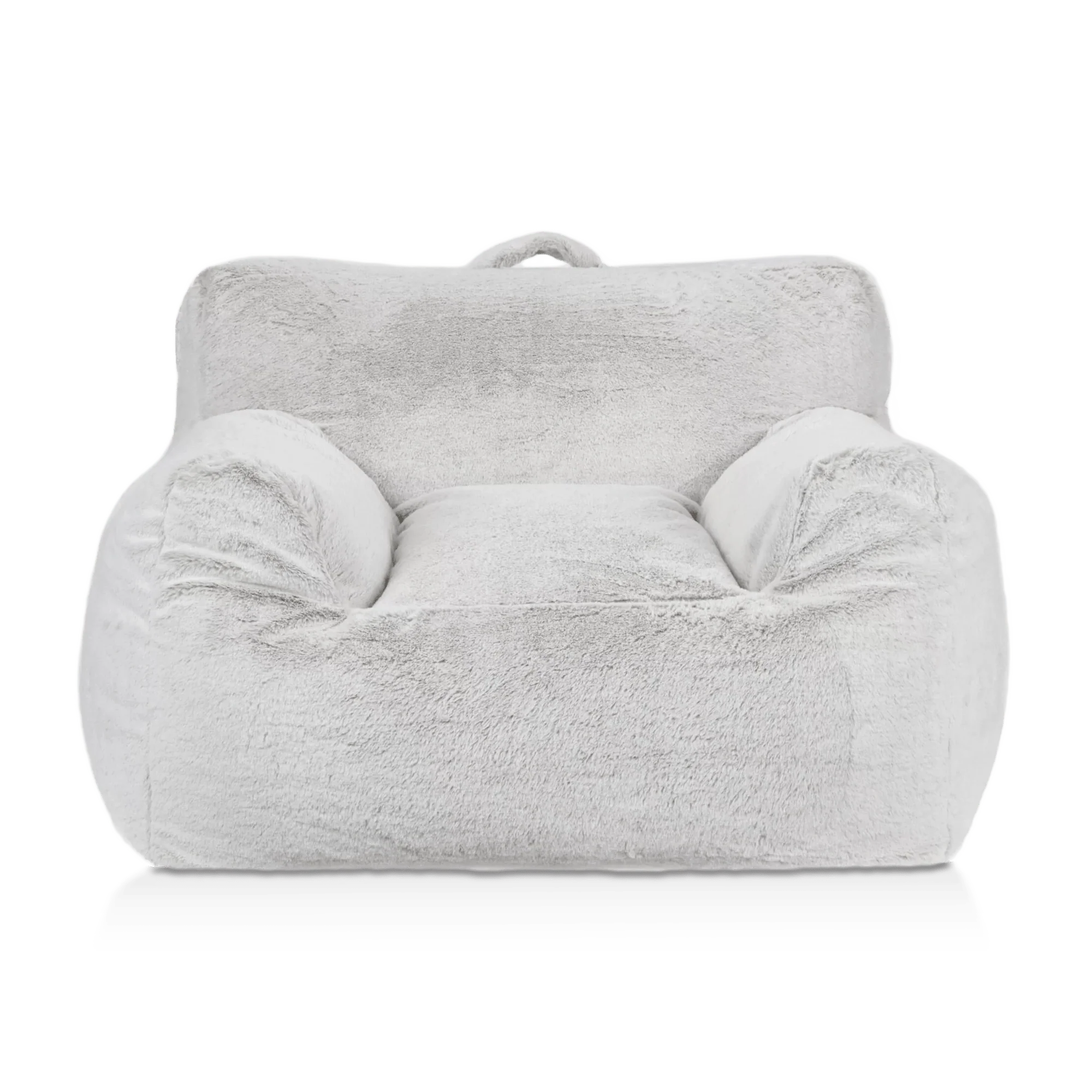Grey Kids Furry Lounge Chair - Image 4