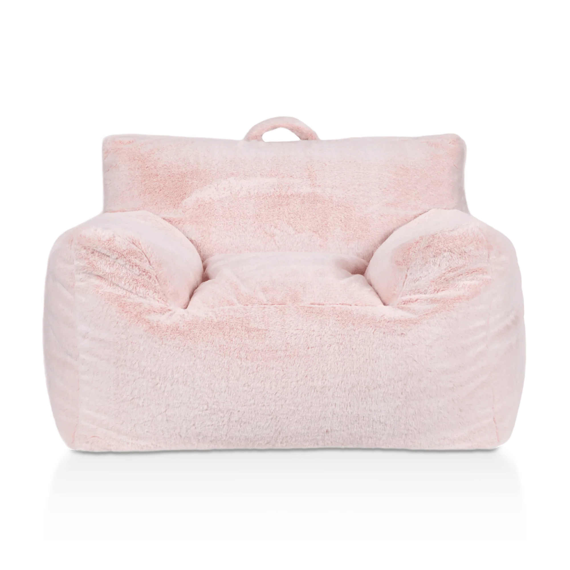 Pink Kids Furry Lounge Chair - Image 2