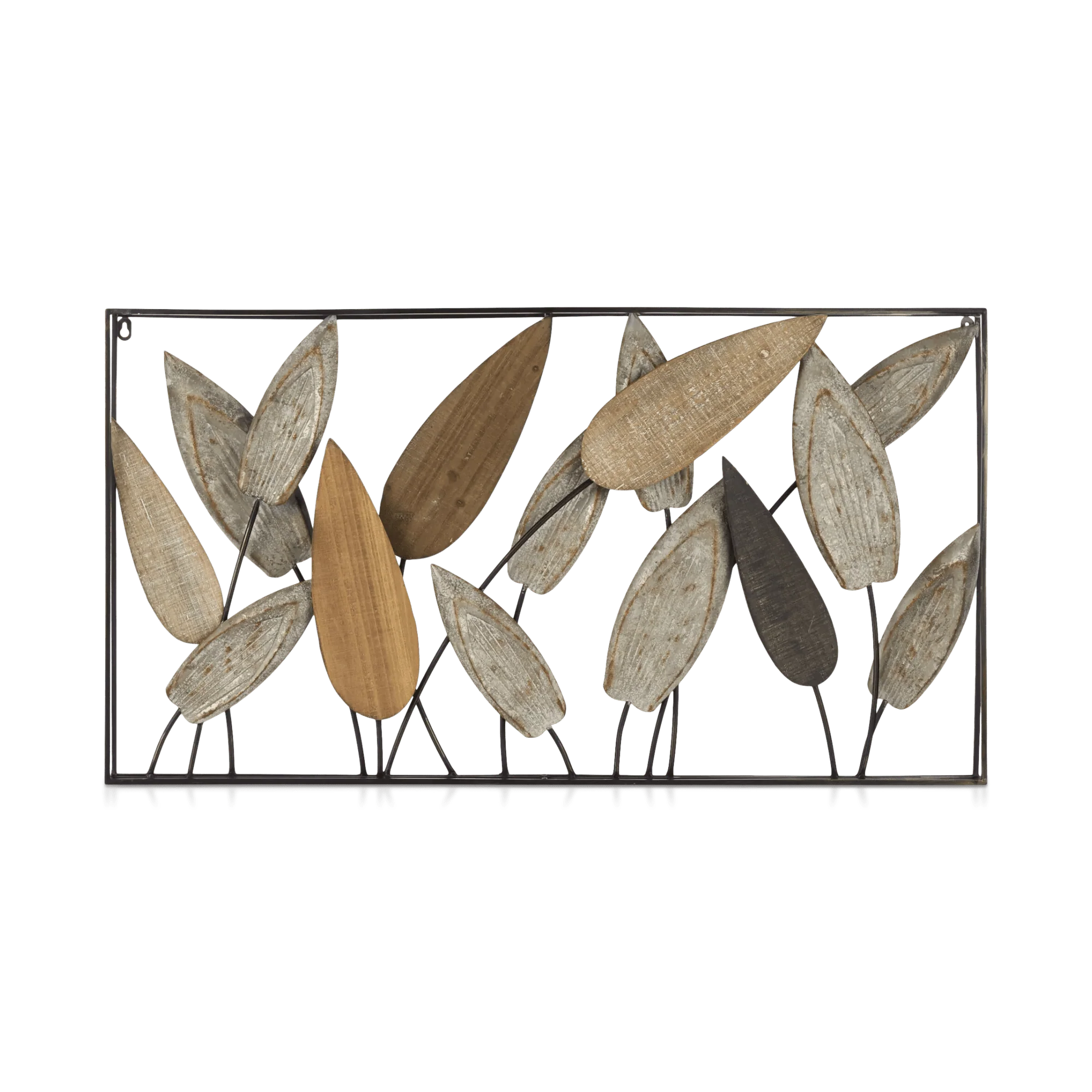Leaf Wood & Metal Wall Art