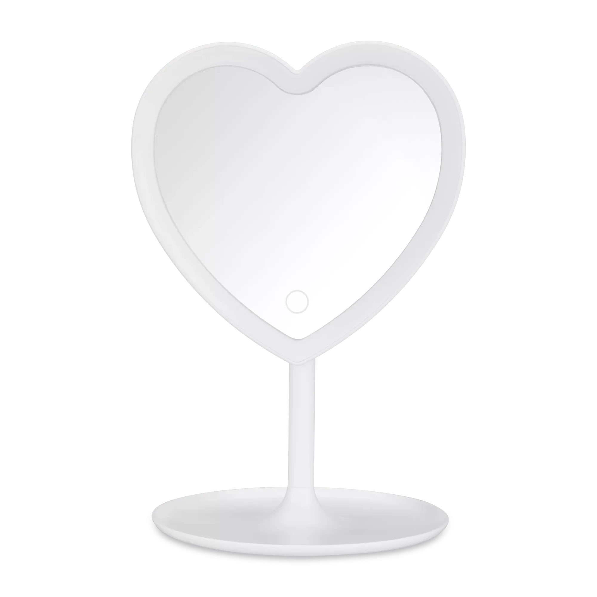 LED Heart-Shaped Table Mirror