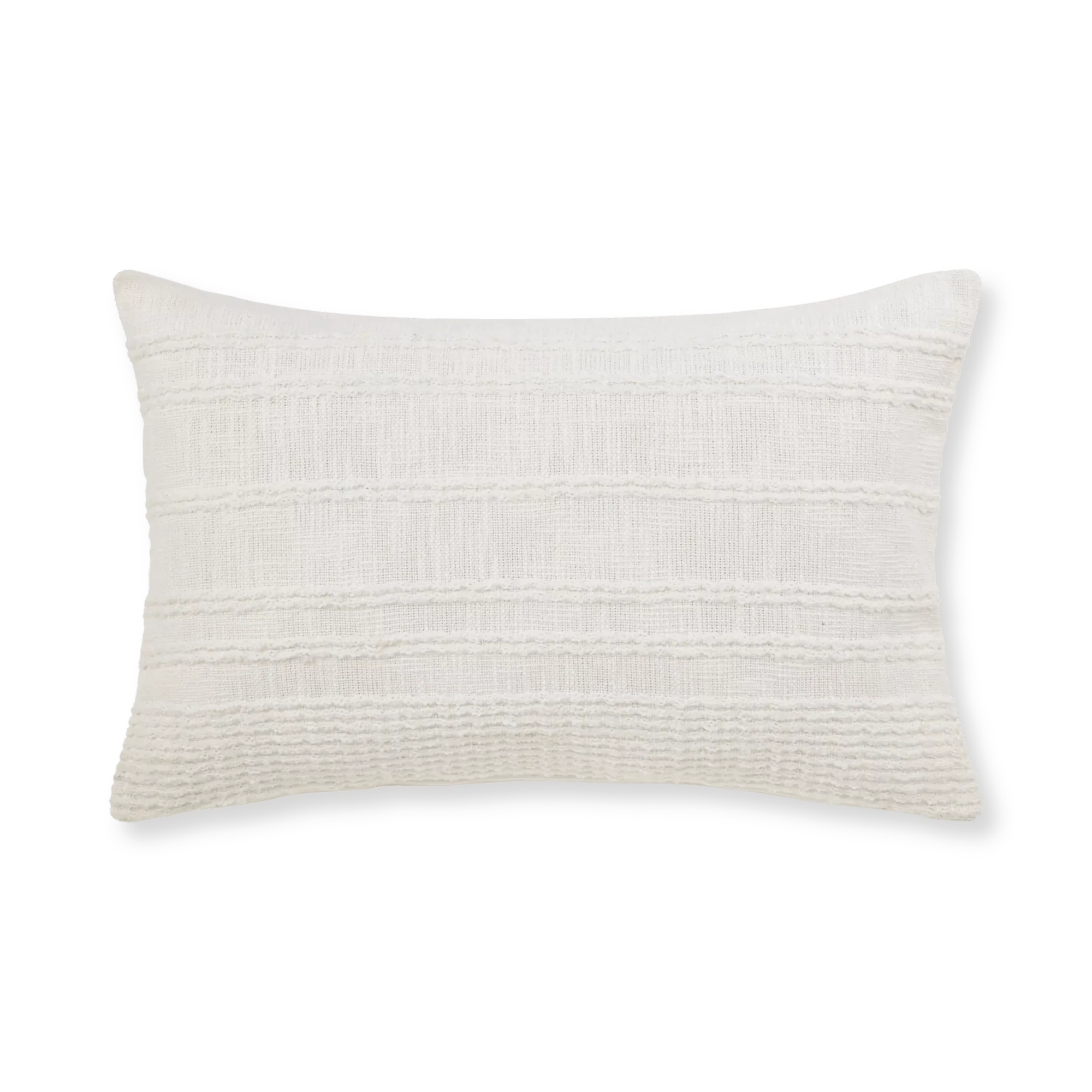 White Lindy Lumbar Decorative Pillow