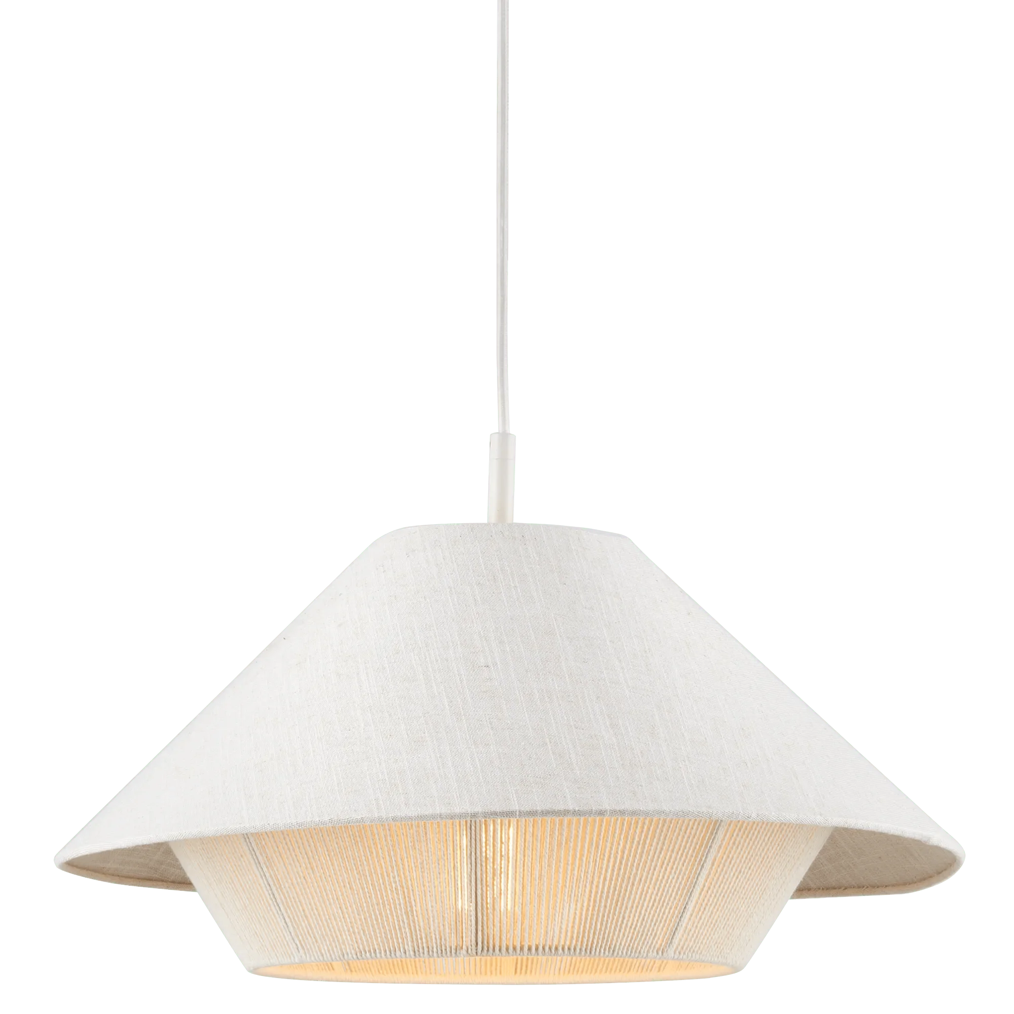 Linen and Rope Ceiling Lamp - Image 2