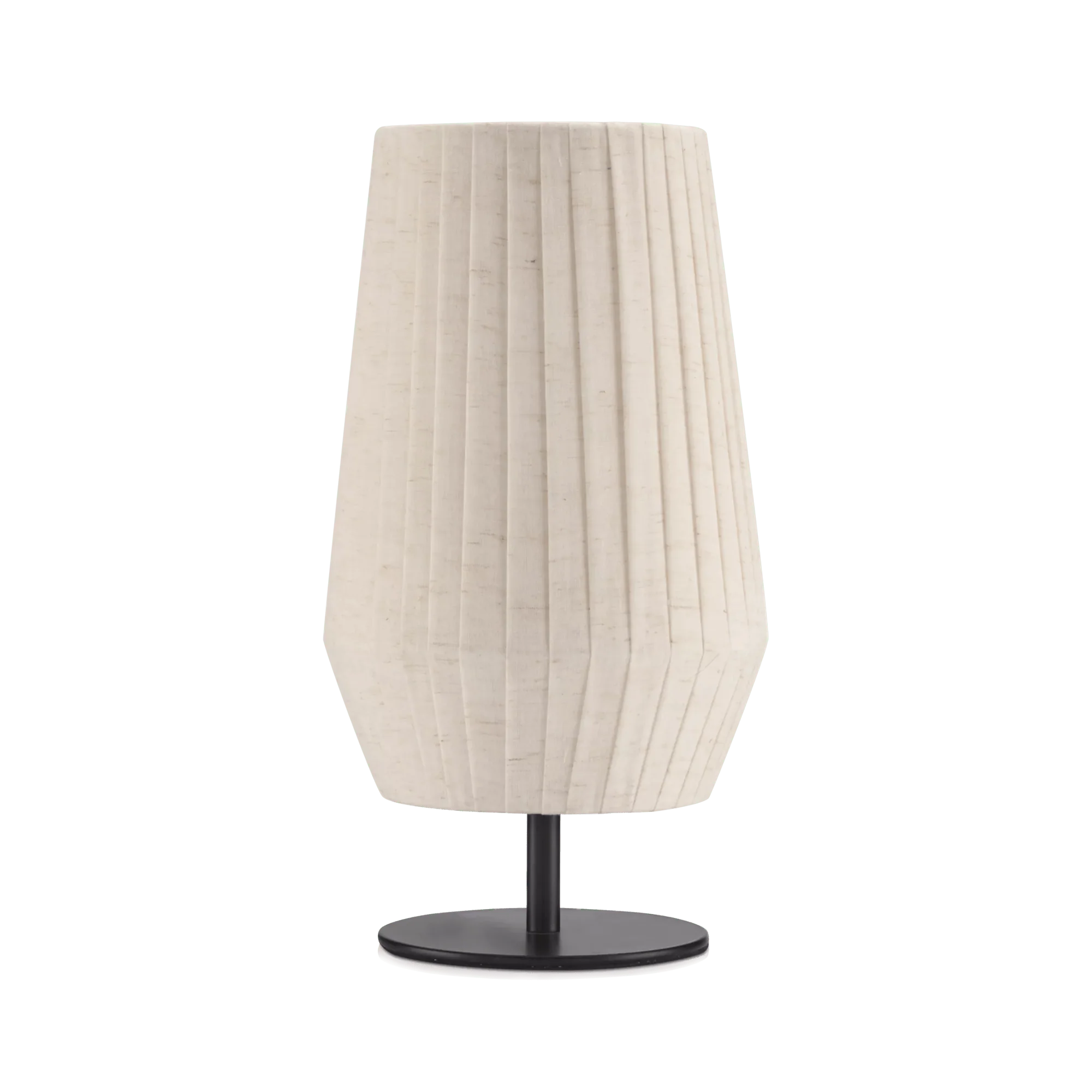 Linen Table Lamp with Metal Base
