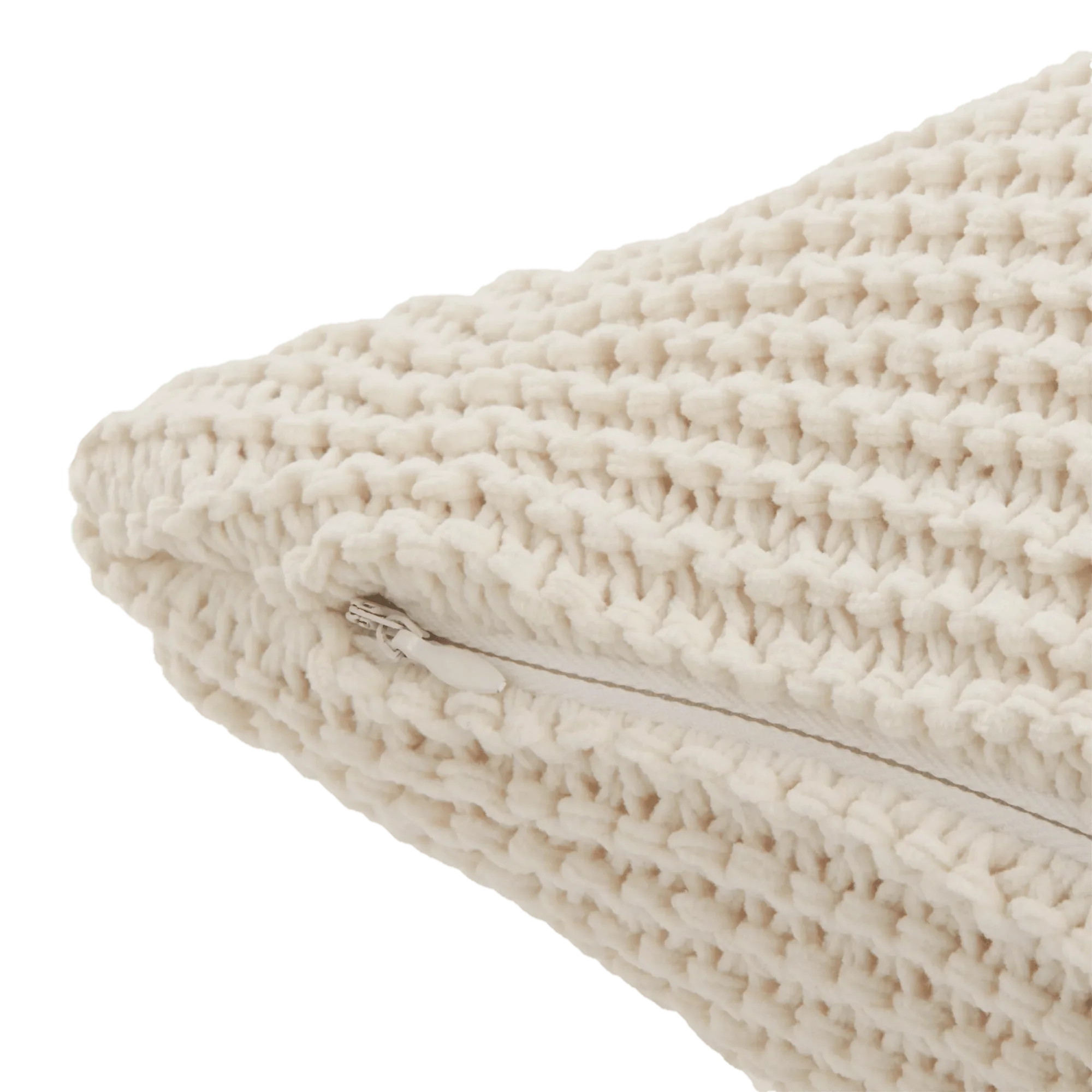 White Lonny Knit Throw Pillow - Image 2