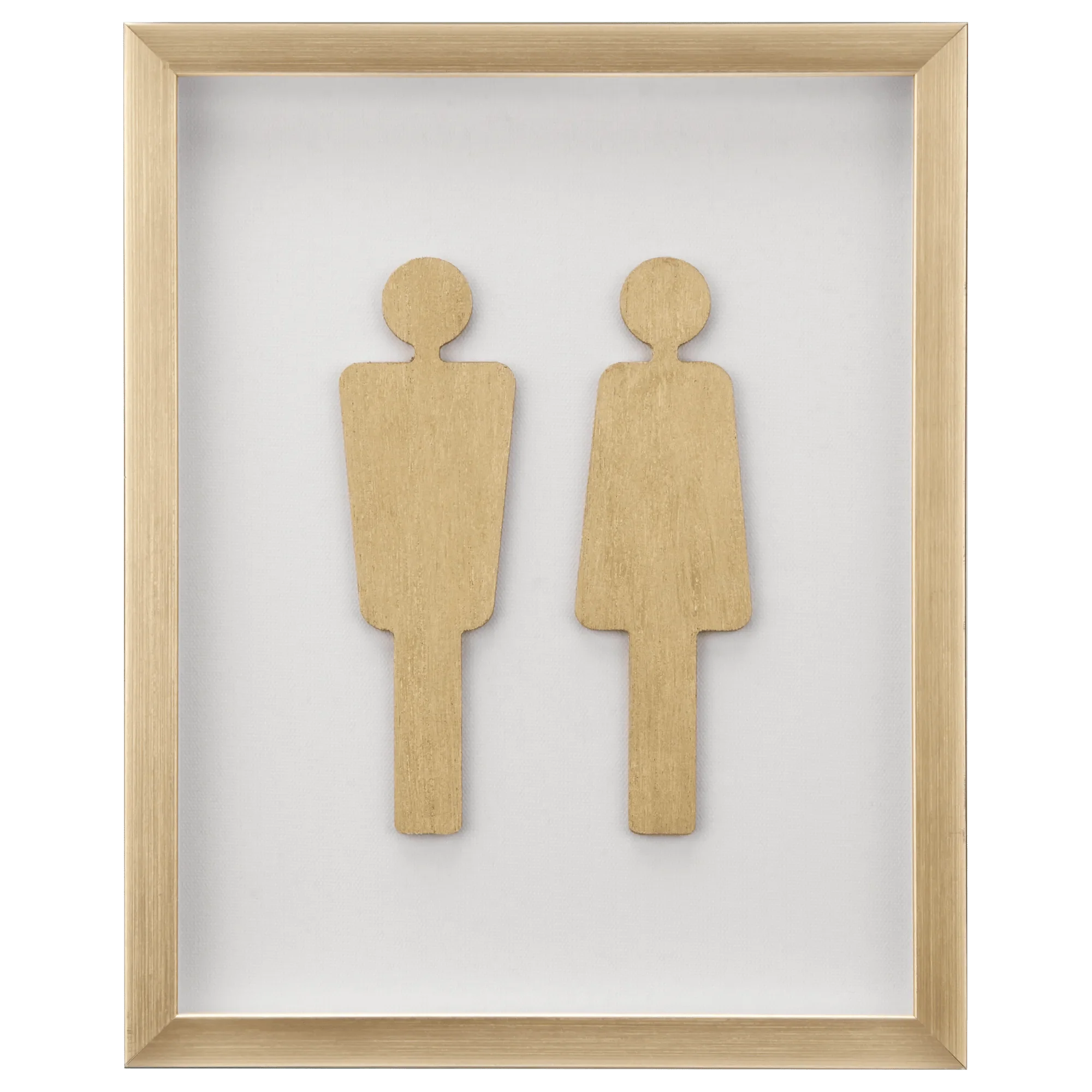 Man & Woman Silhouette Gold Wall Art