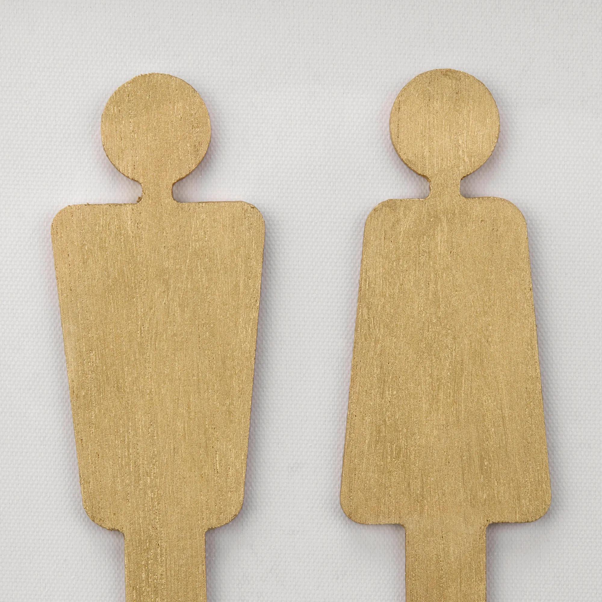 Man & Woman Silhouette Gold Wall Art - Image 4