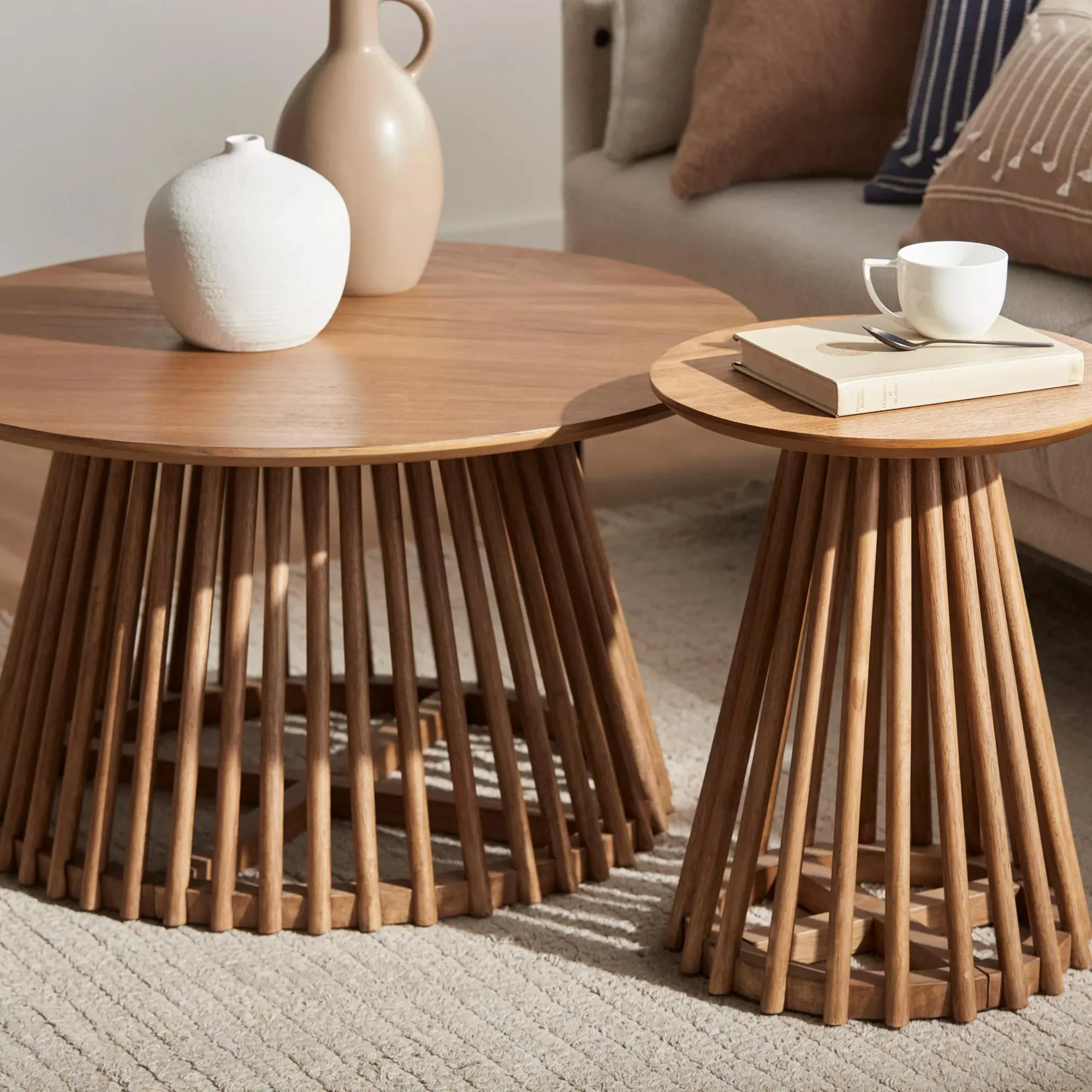 Mango Wood Openwork Coffee Table - Image 2
