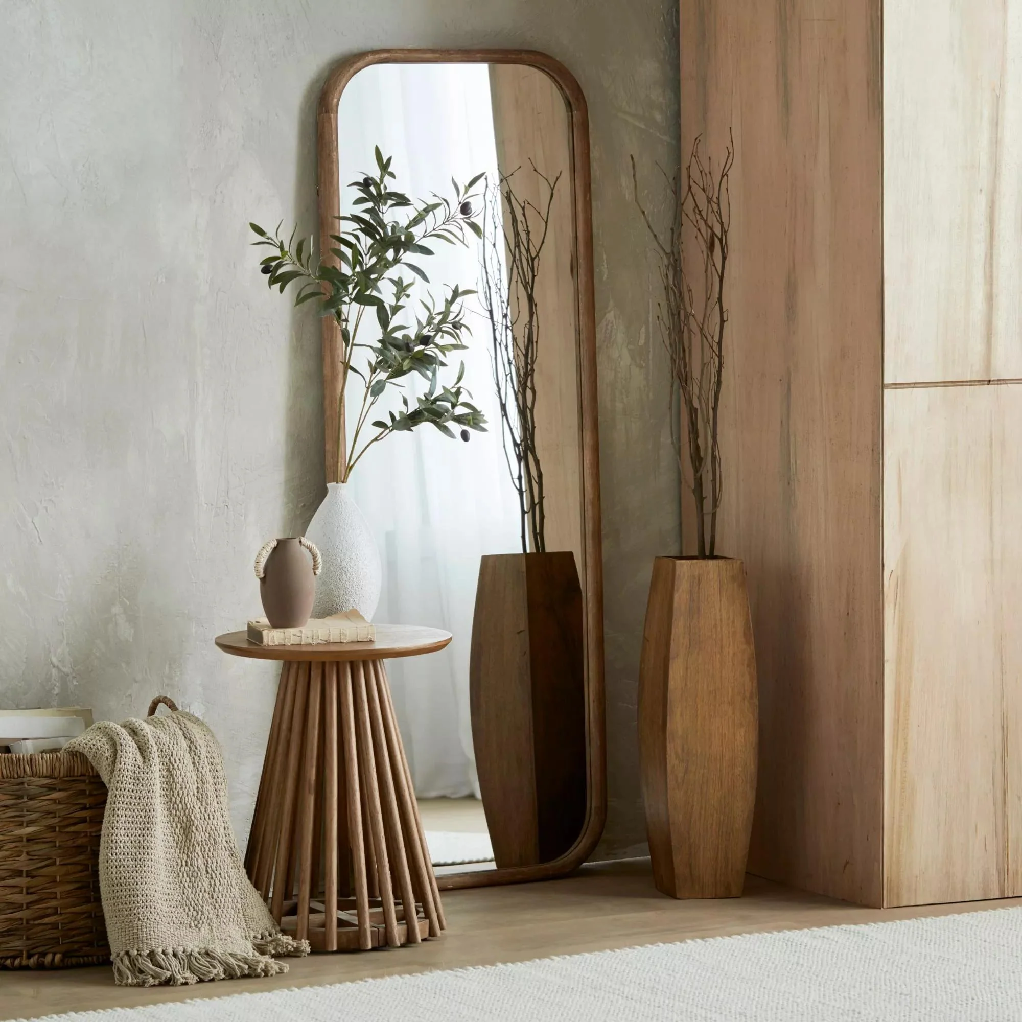 Mango Wood Openwork Side Table - Image 2