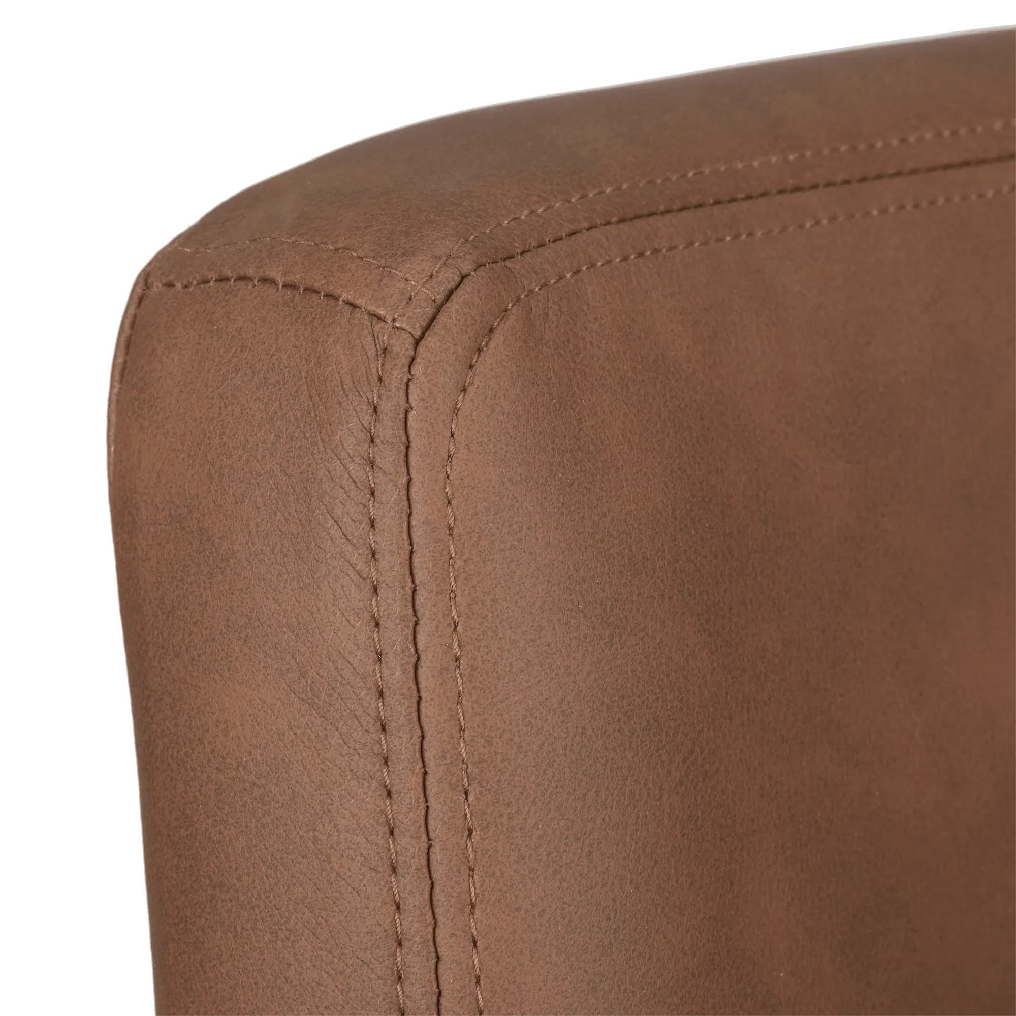 Rust Matte Faux Leather and Metal Adjustable Bar Stool - Image 3