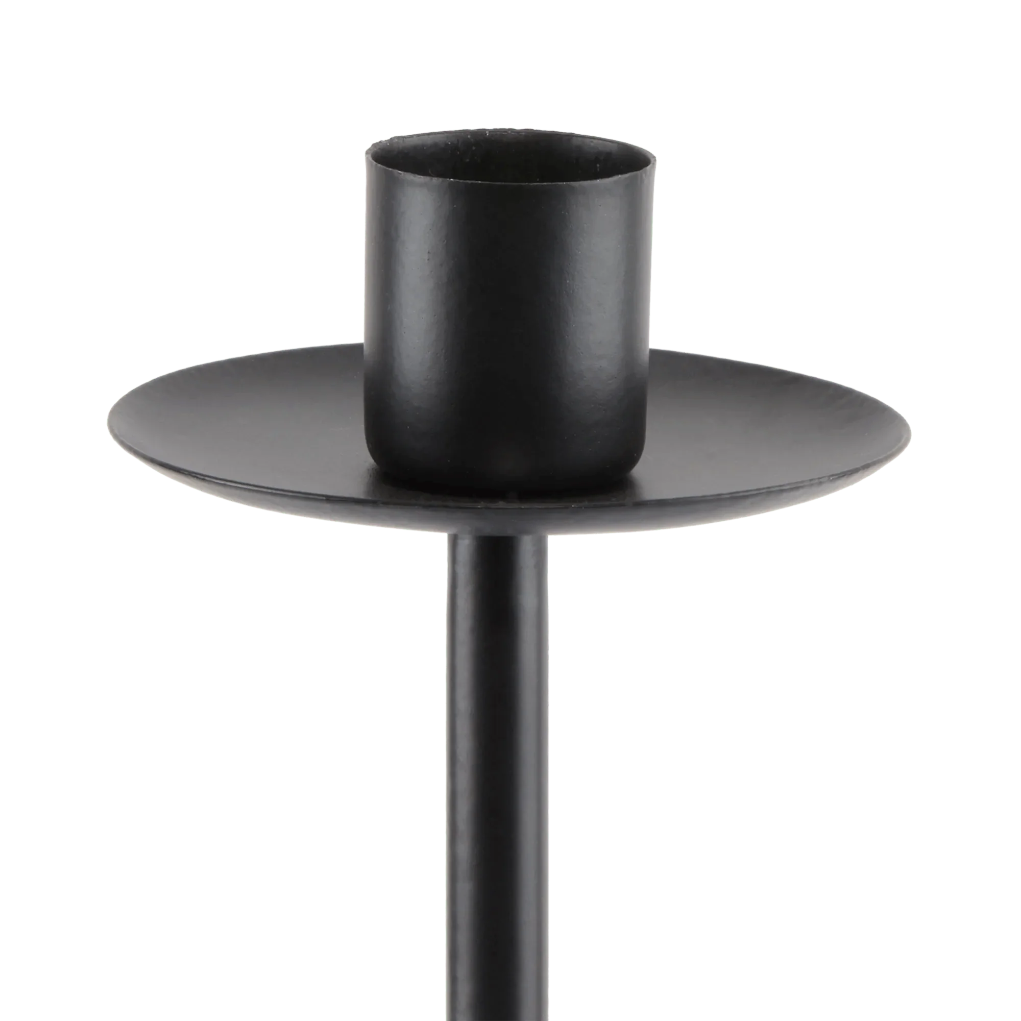 Medium Black Iron Taper Candle Holder - Image 2