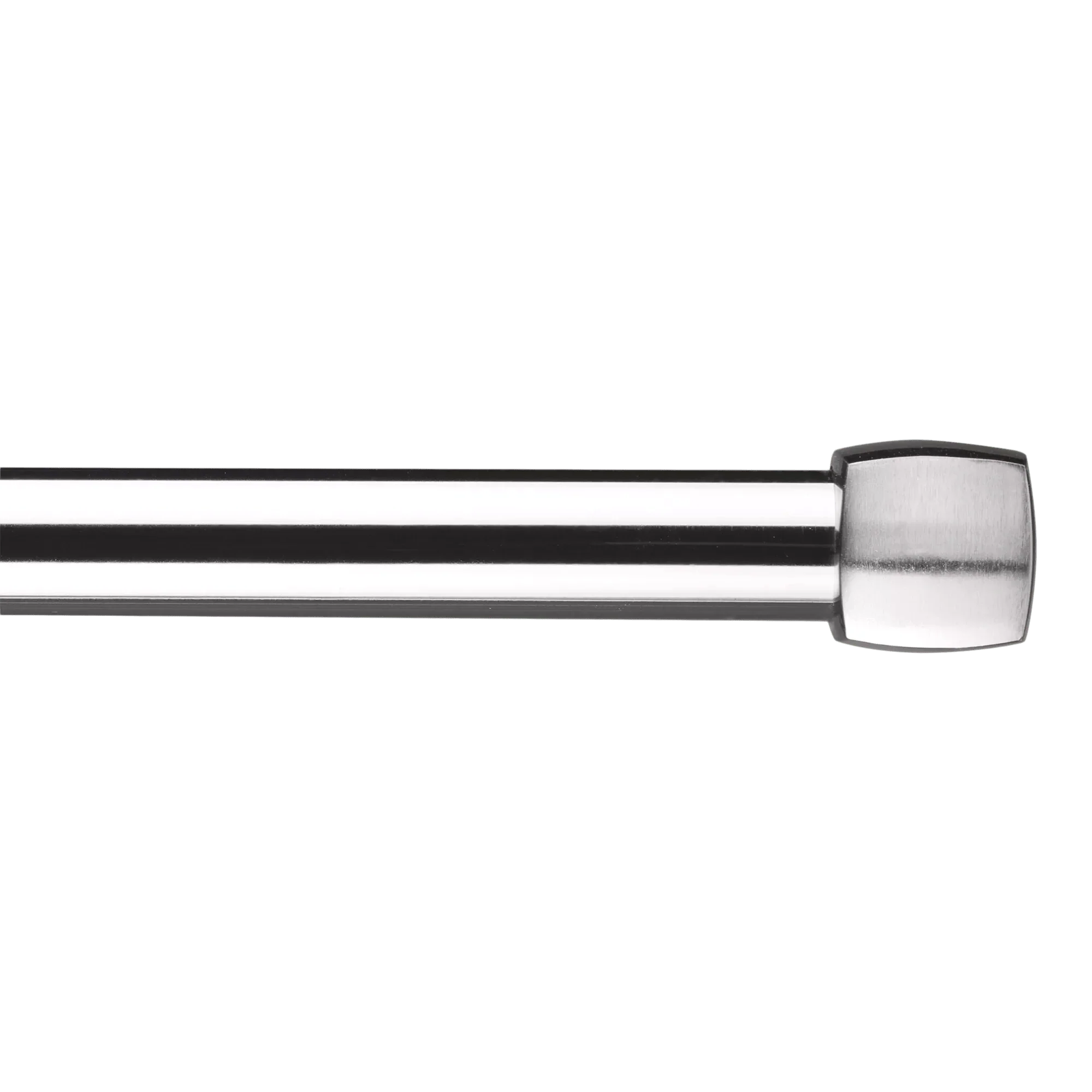 Brushed Nickel Melbourne Curtain Rod Set - Diameter 25mm