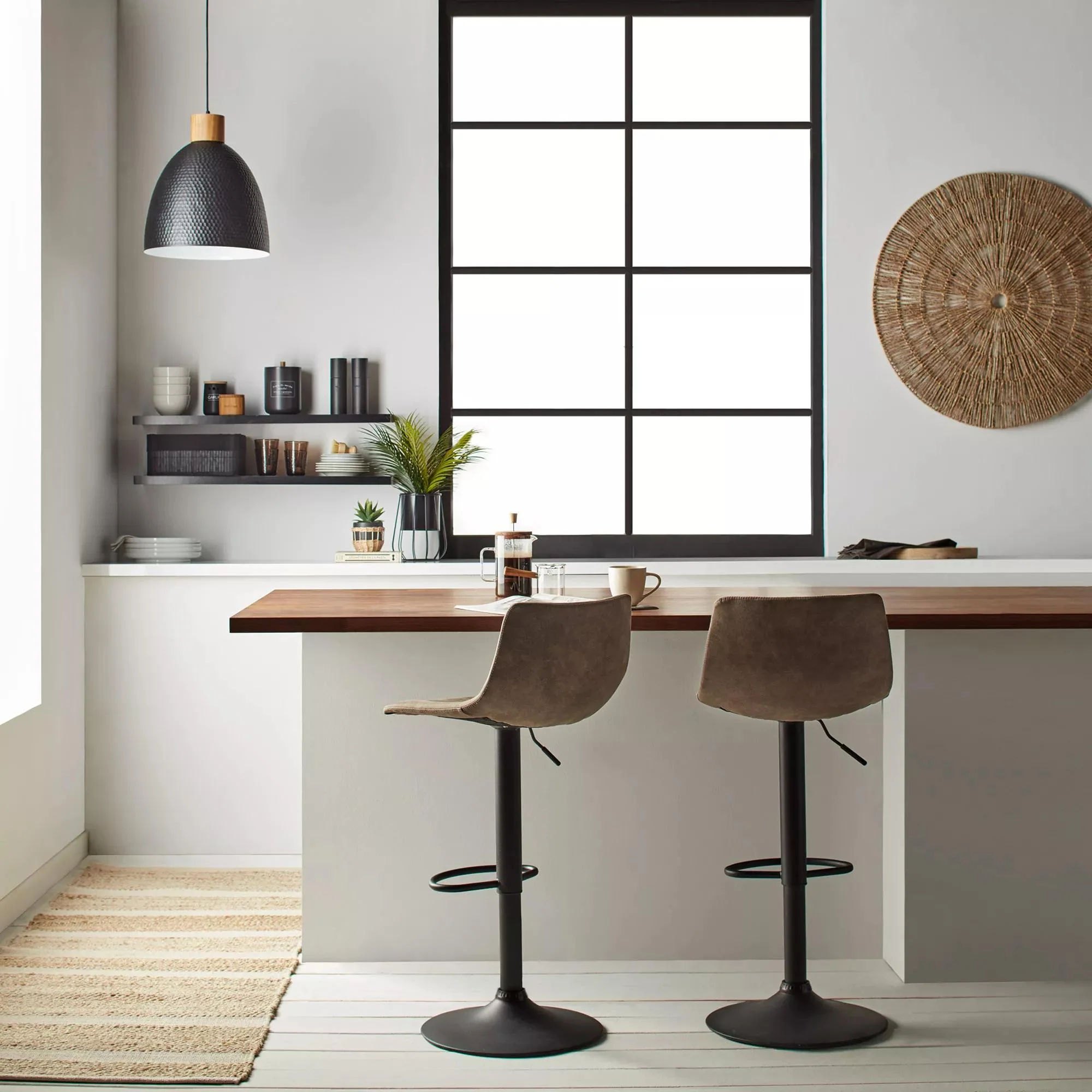 Metal and Wood Ceiling Lamp - Image 2