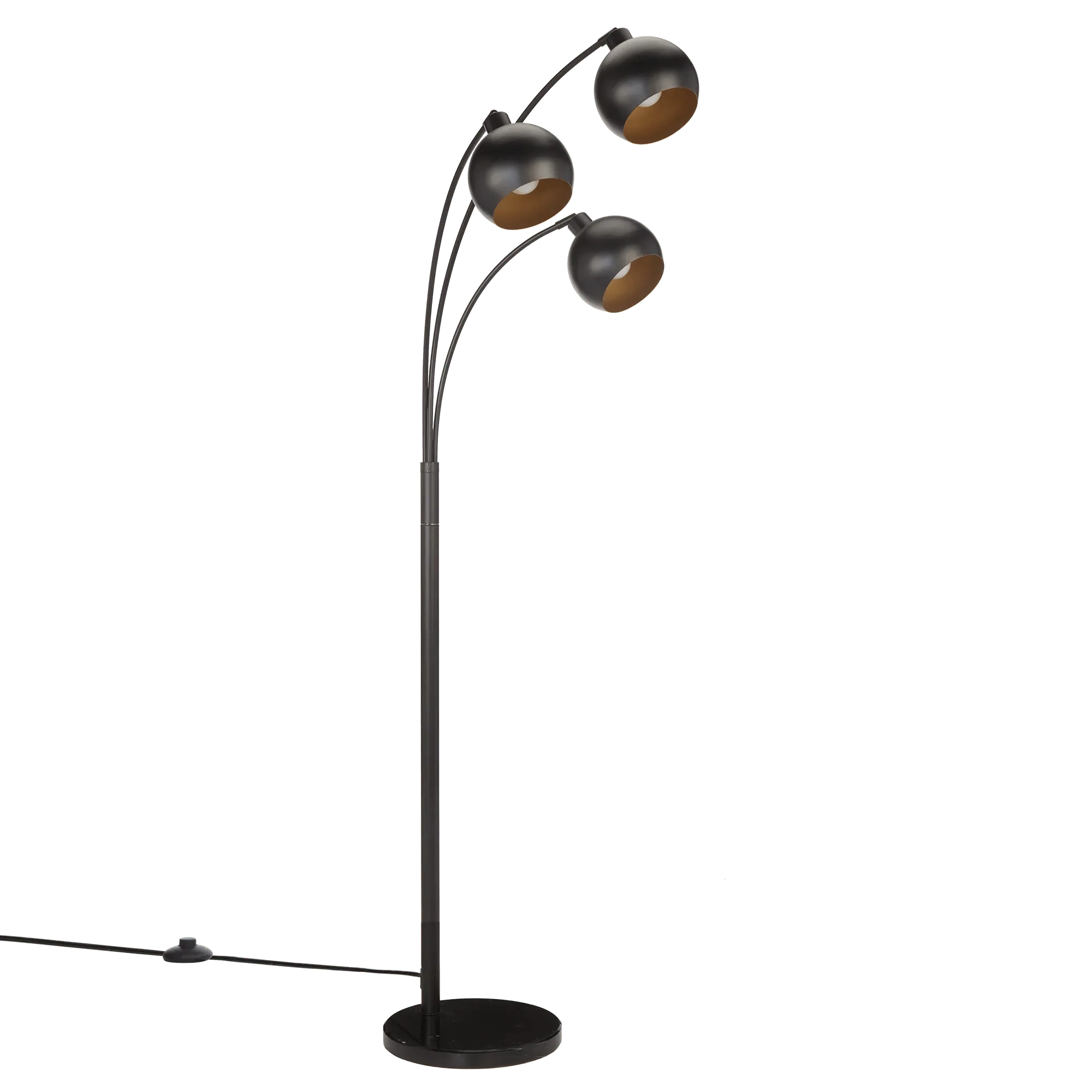 Metal Floor Lamp with 3 Metal Globes