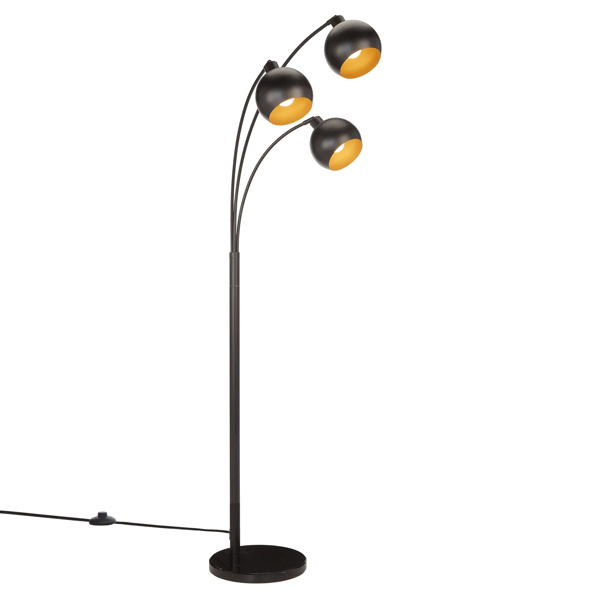 Metal Floor Lamp with 3 Metal Globes - Image 2