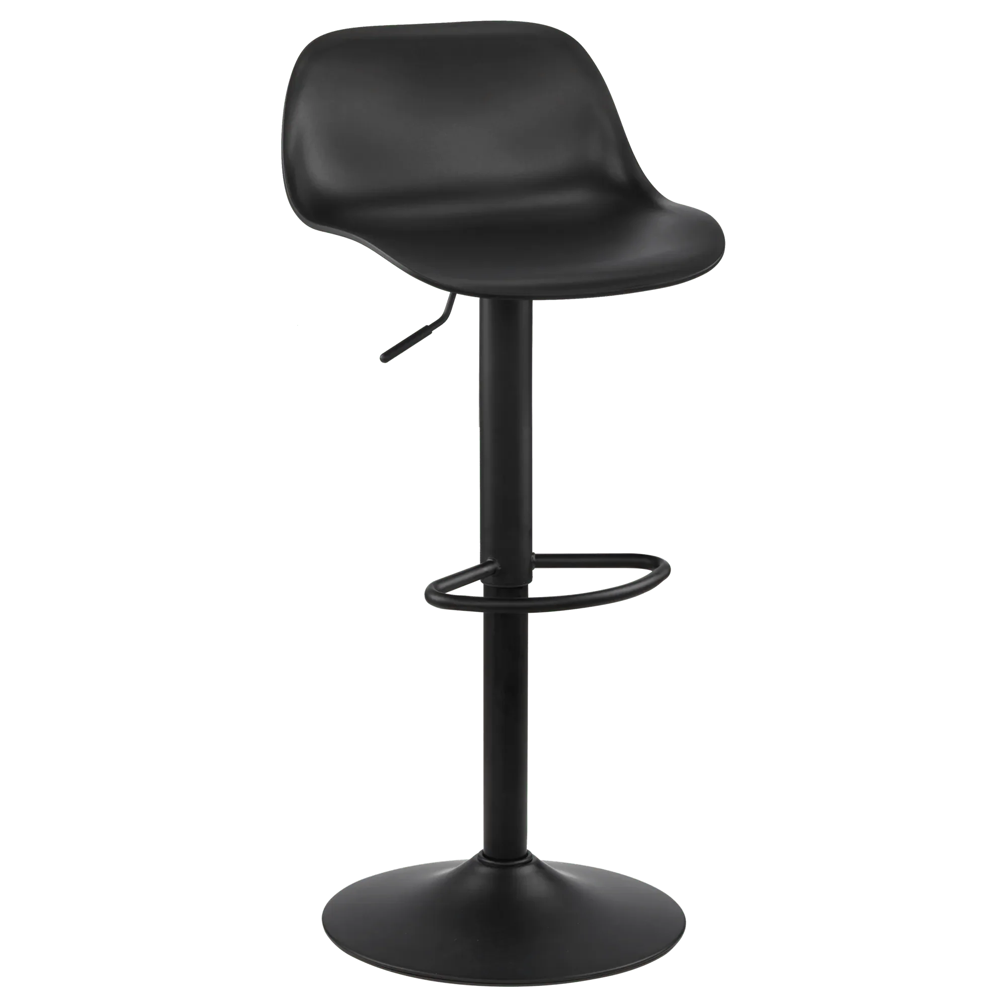 Black Metal & Plastic Bar Stool
