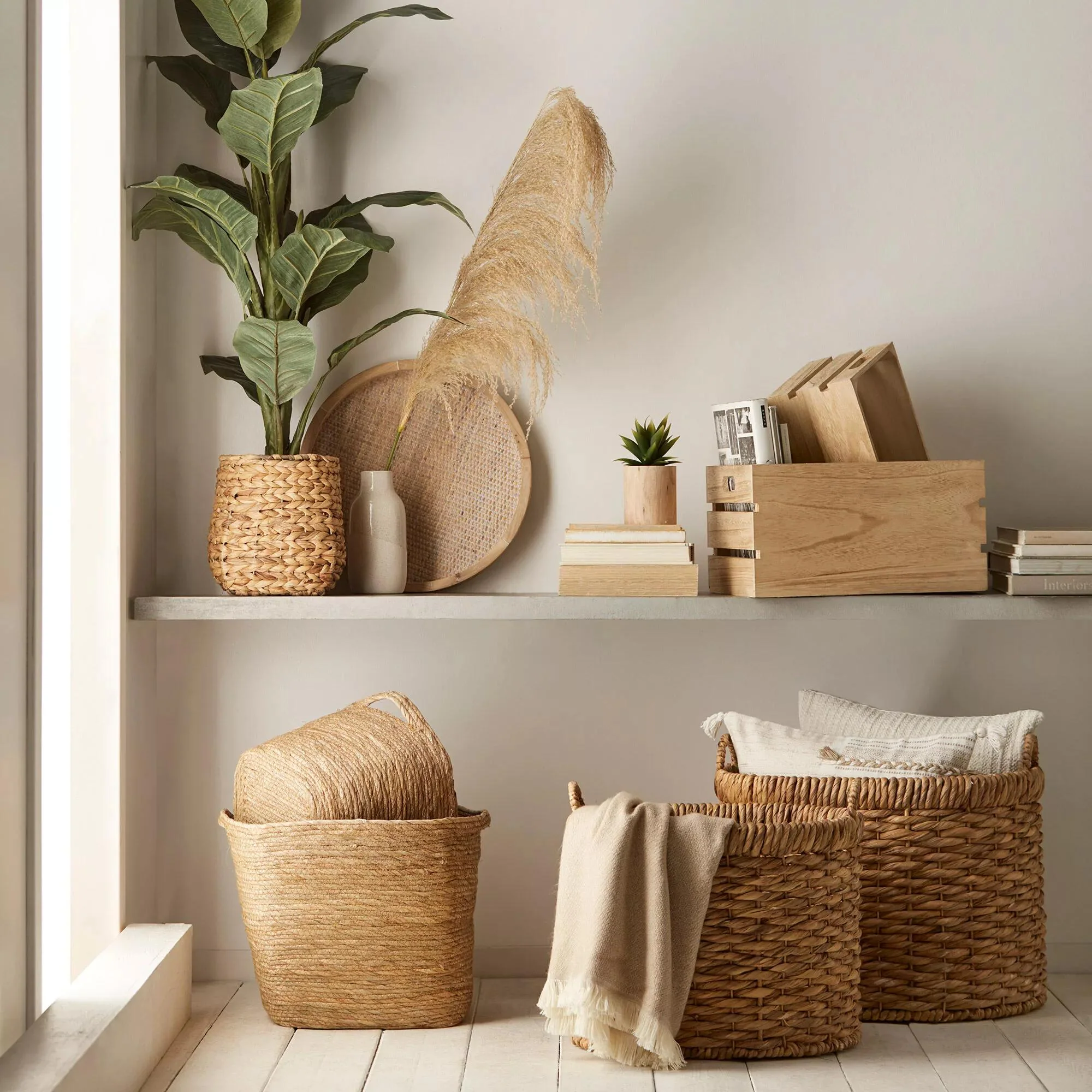 Natural Fiber Oval Storage Basket - Image 6