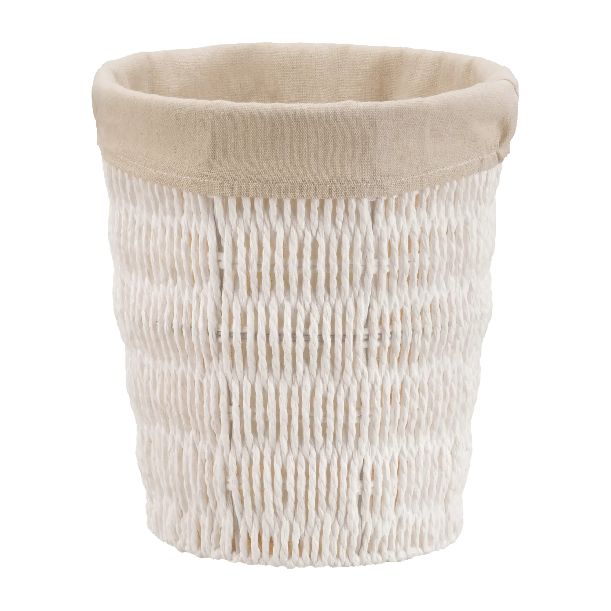 Natural Fiber Waste Bin with Linen Liner