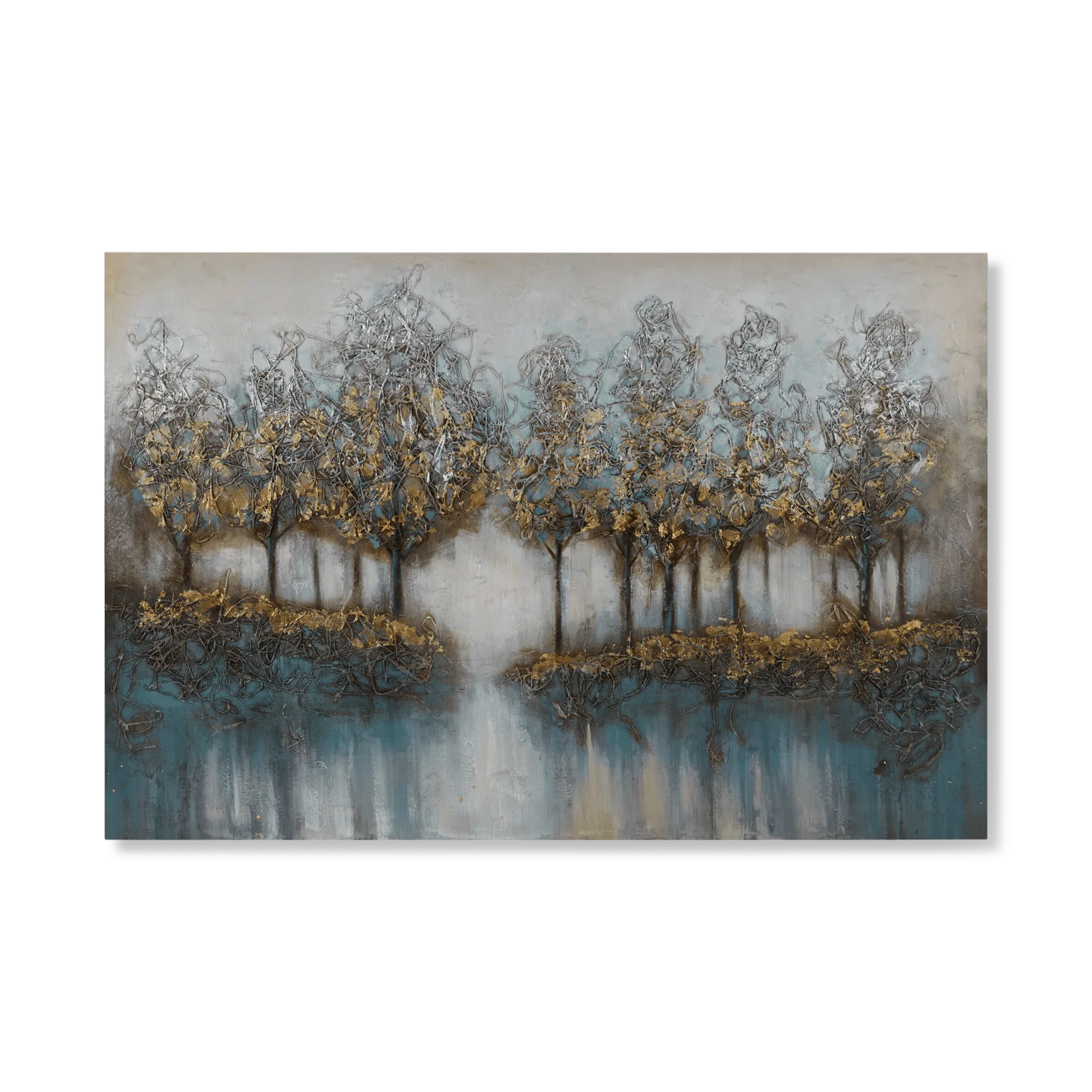 Oil Painted Embellished Tree Canvas