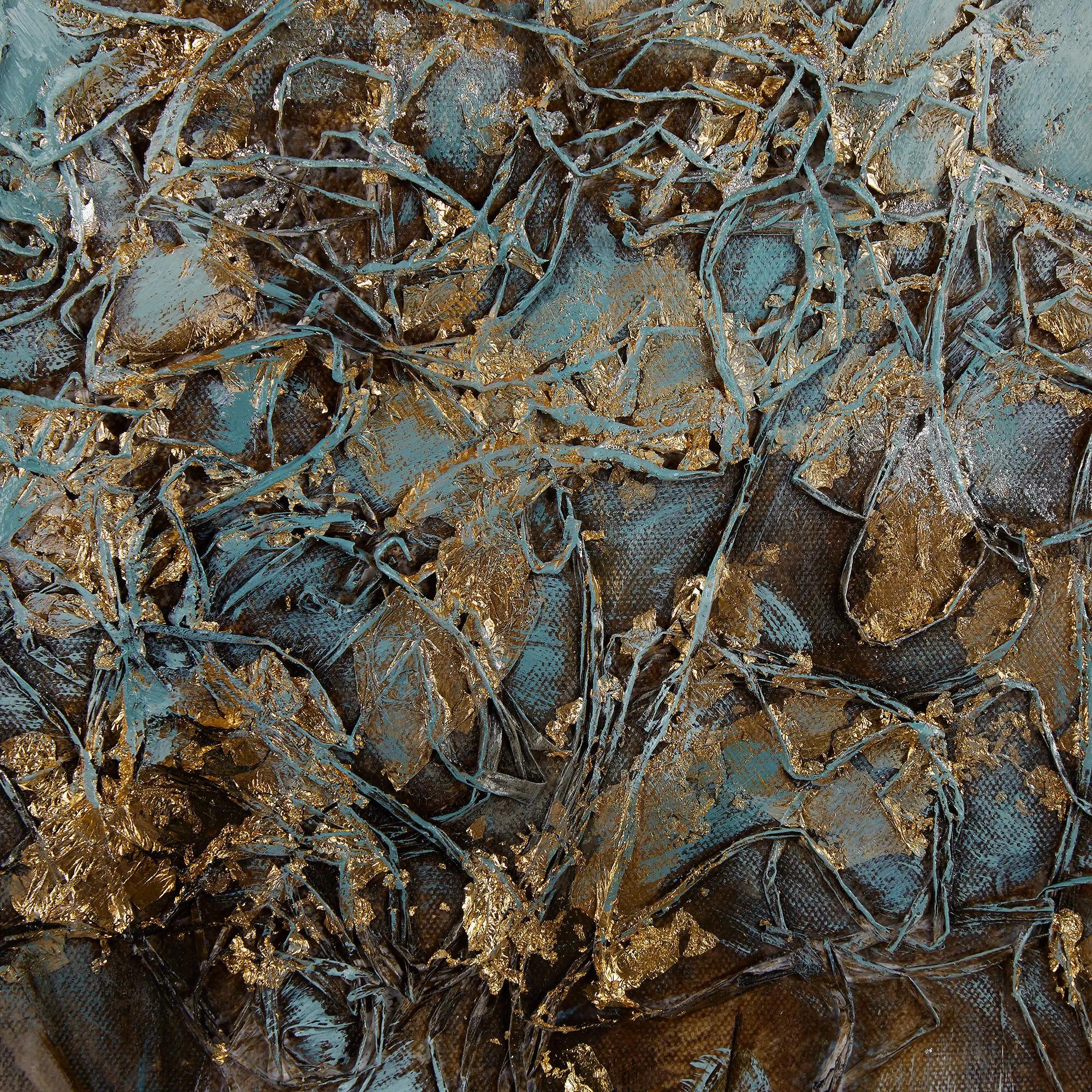 Oil Painted Embellished Tree Canvas - Image 2