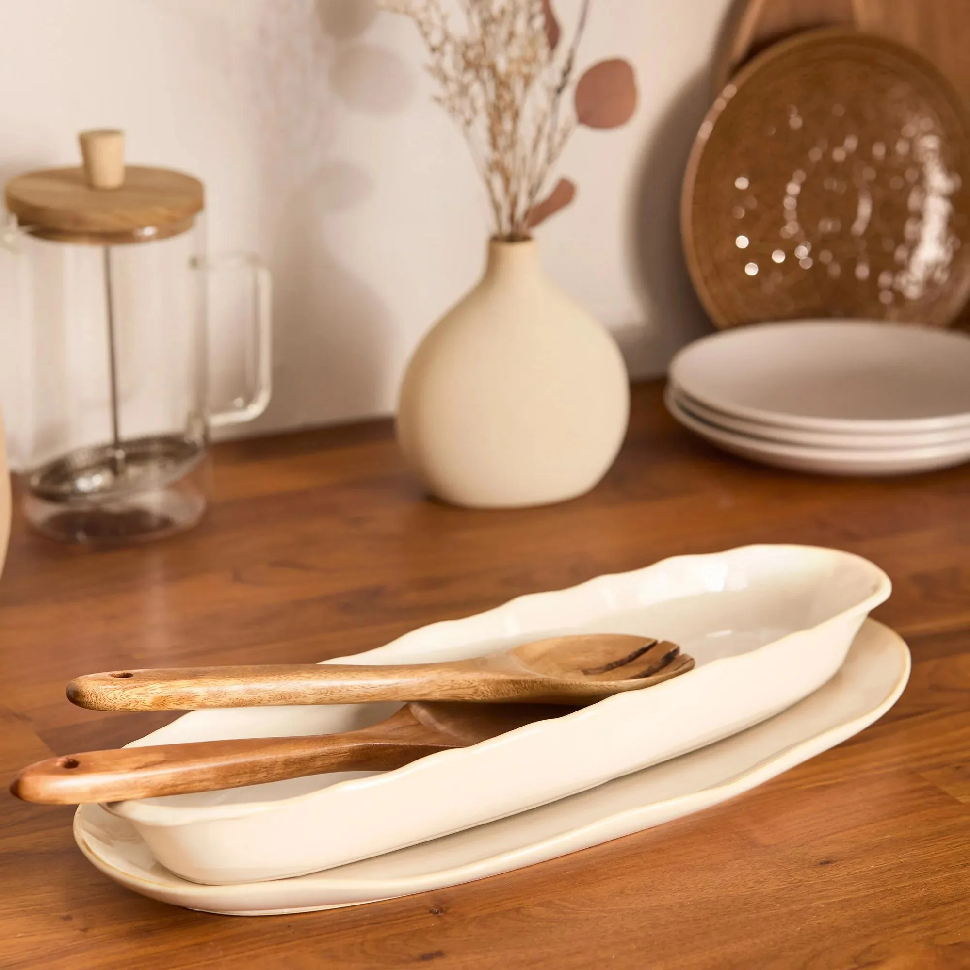 Oval Ceramic Serving Plate - Image 2