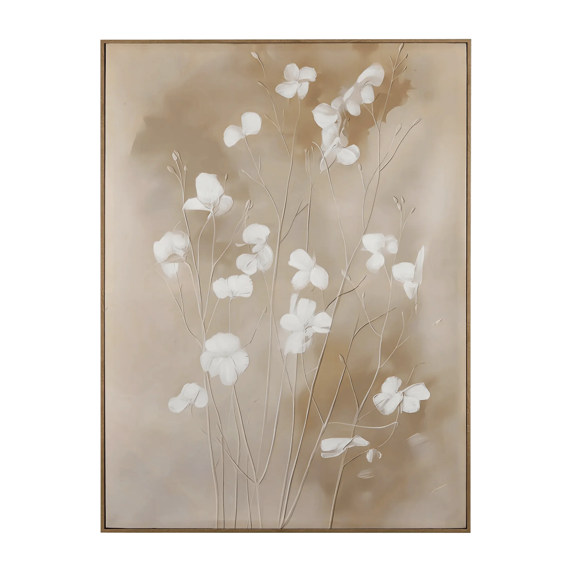 Painted Delicate Flowers Framed Art